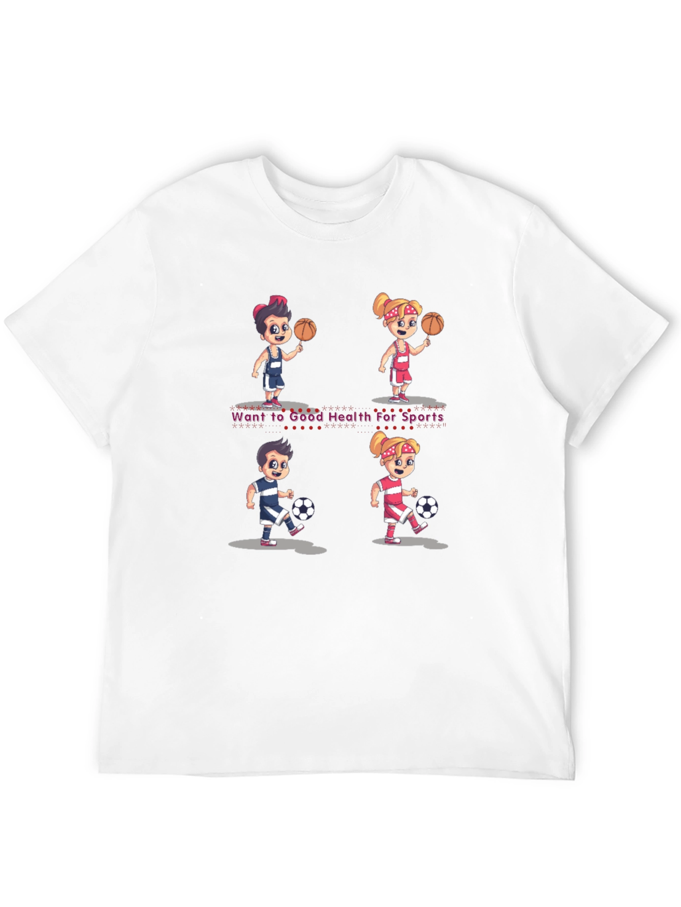 Sports Cartoon Graphic T-Shirt