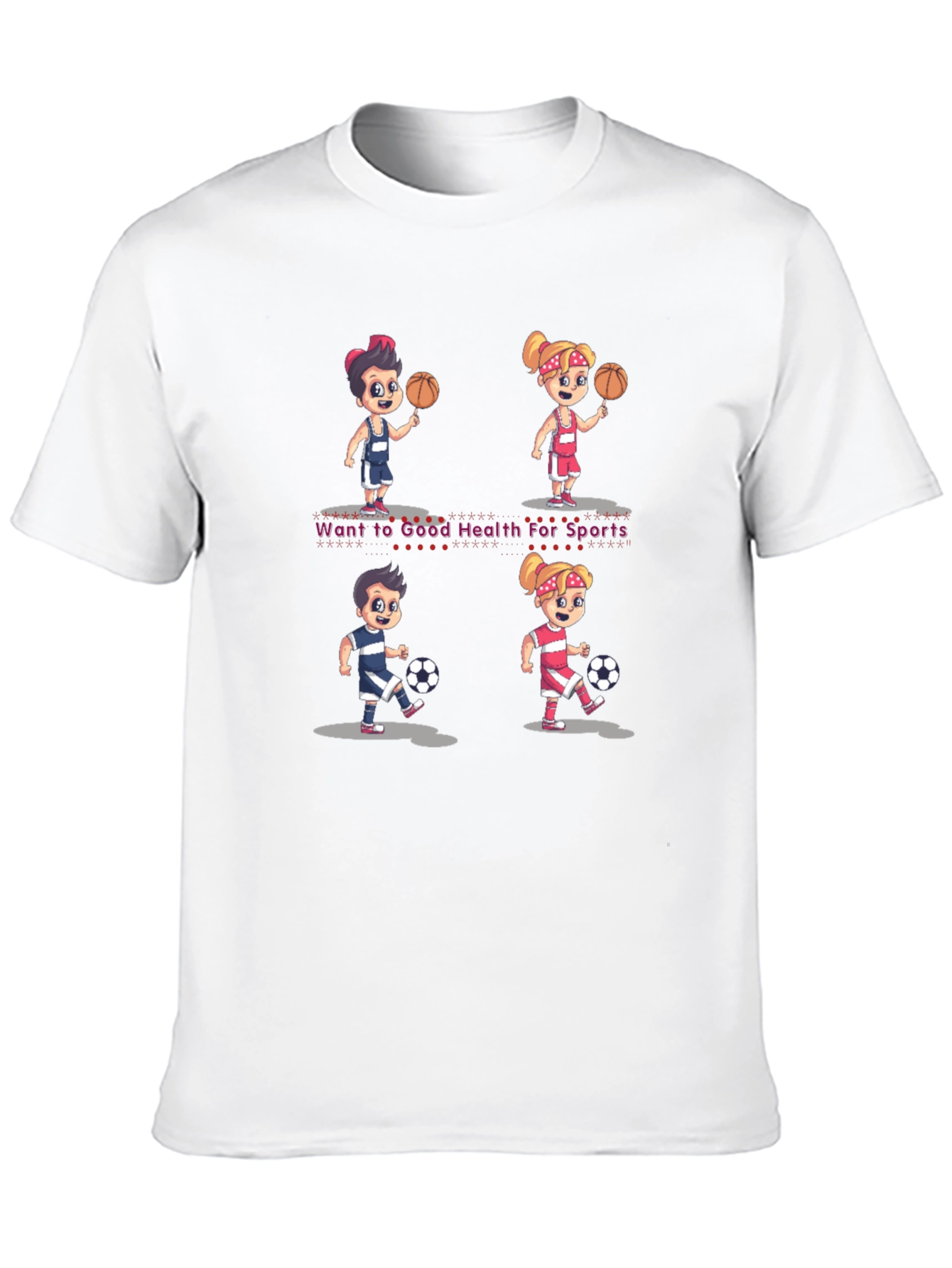 Sports Cartoon Graphic T-Shirt