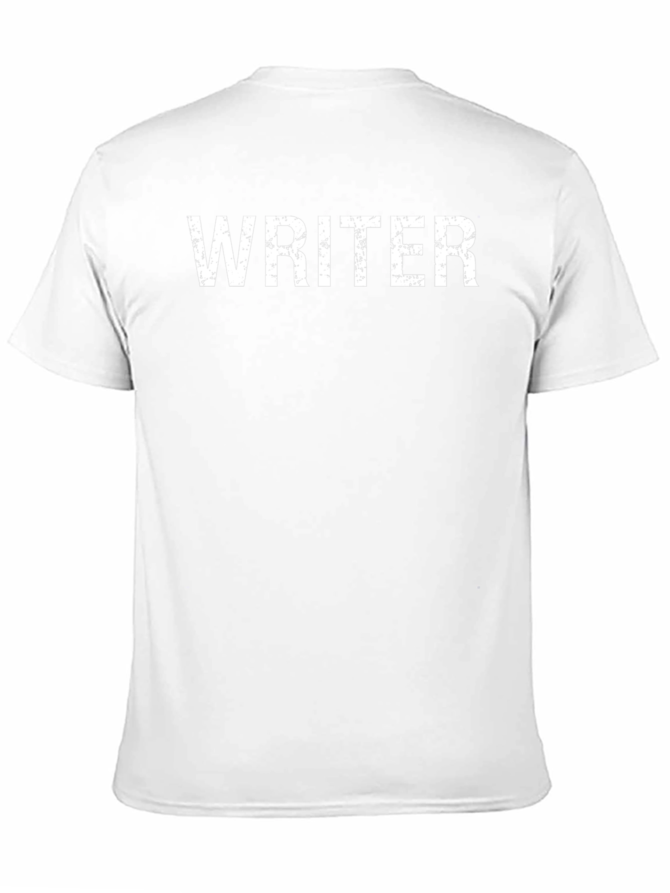 Writer Tee - Distressed Text Graphic T-Shirt