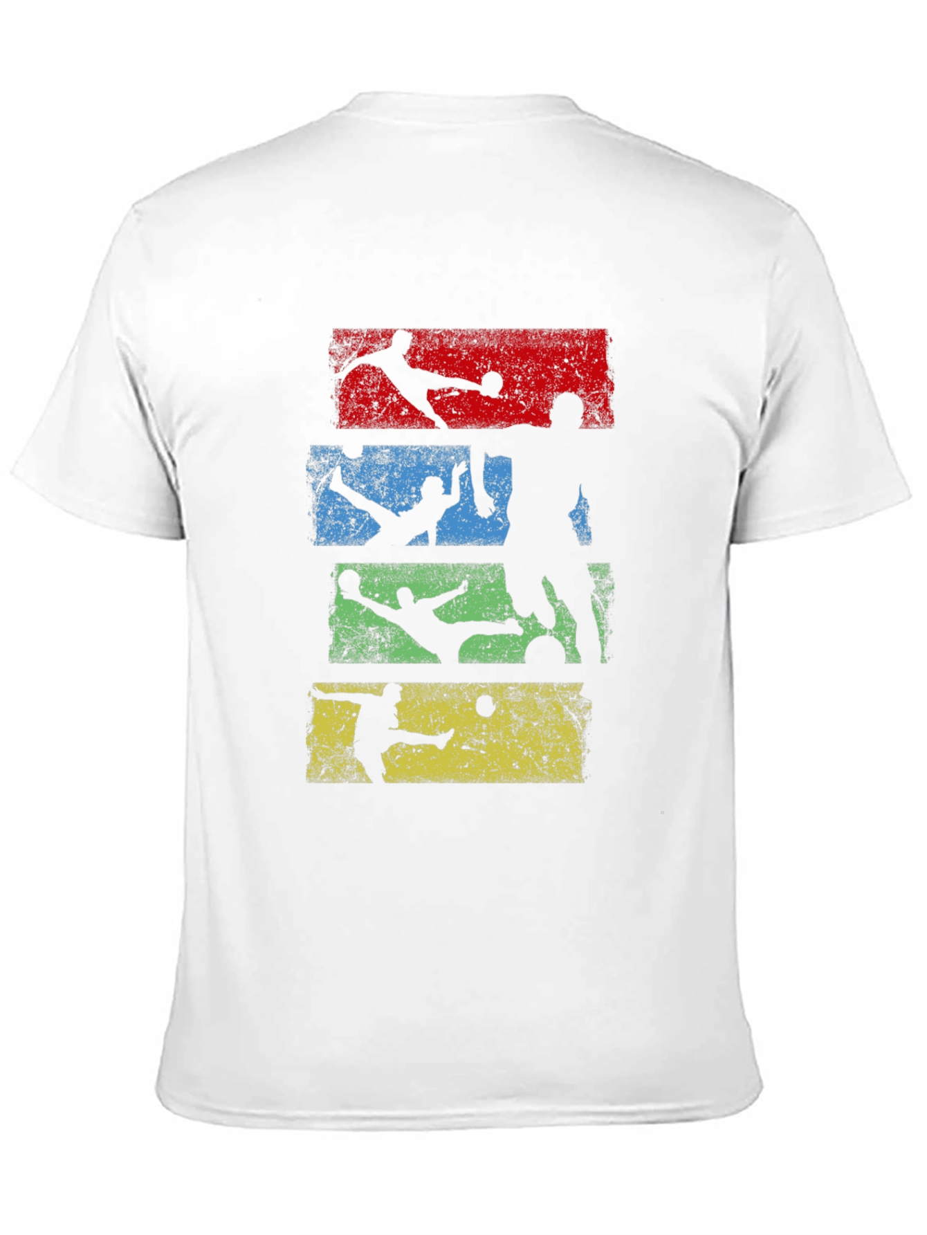 Retro Soccer Player Graphic T-Shirt - Black