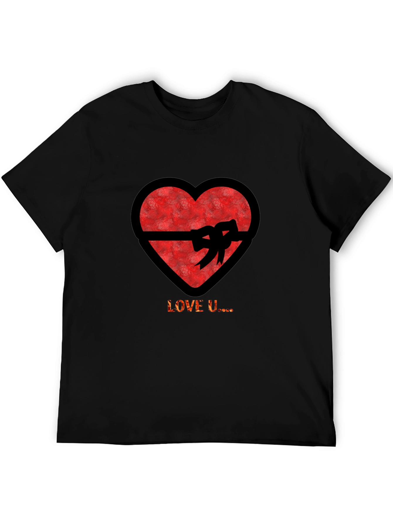 Love U Heart Bow T-Shirt - Valentines Day Gift