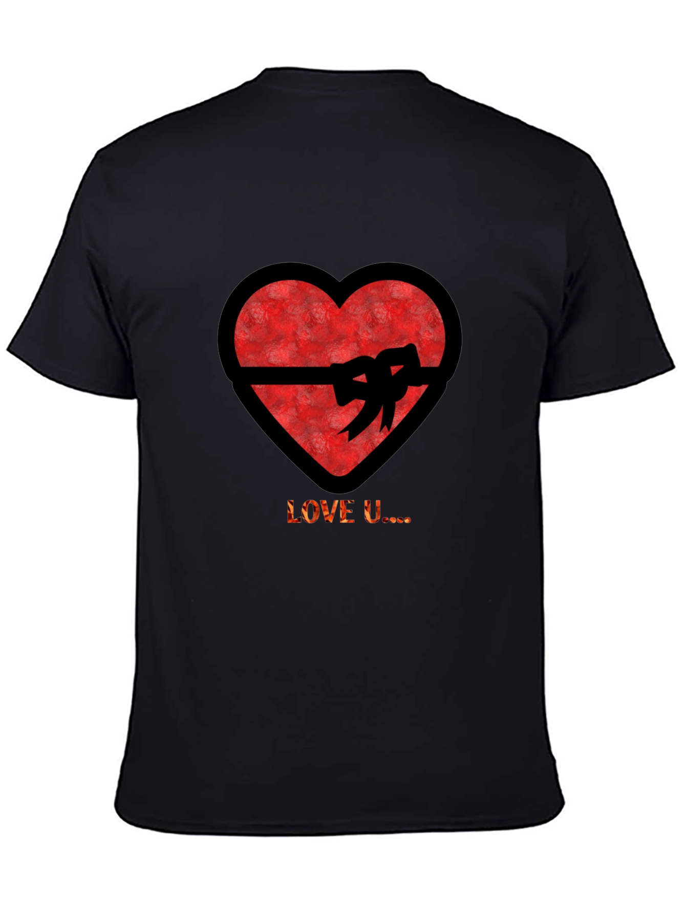 Love U Heart Bow T-Shirt - Valentines Day Gift