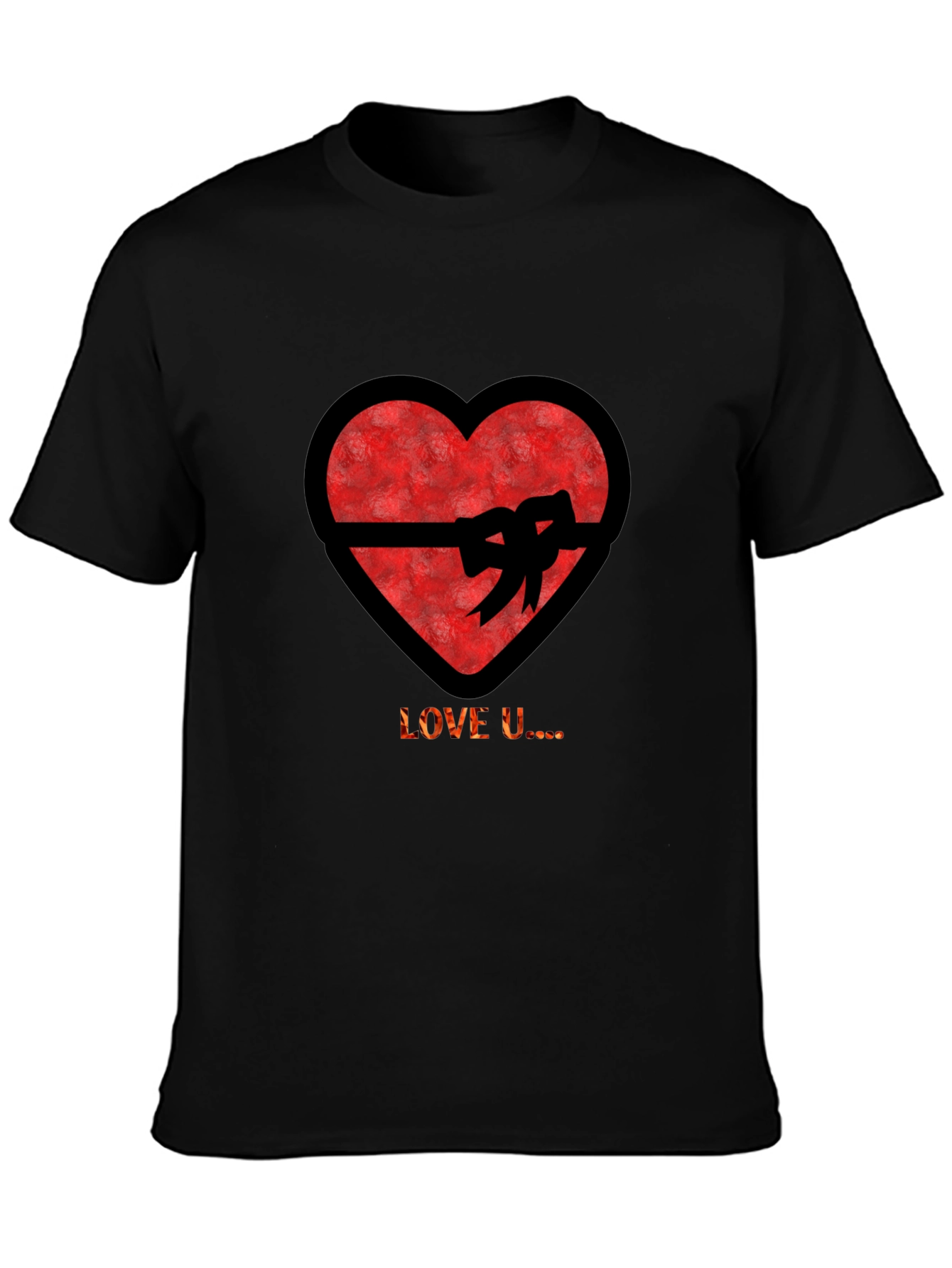 Love U Heart Bow T-Shirt - Valentines Day Gift