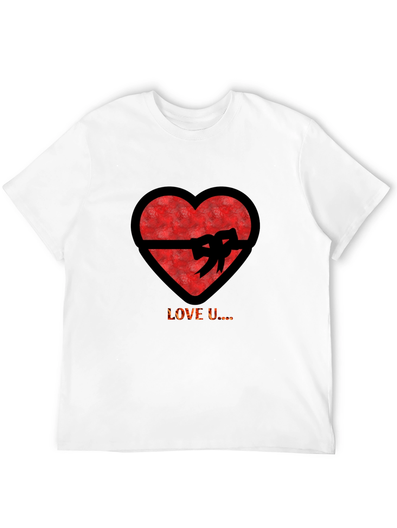 Love U Heart Bow T-Shirt - Valentines Day Gift