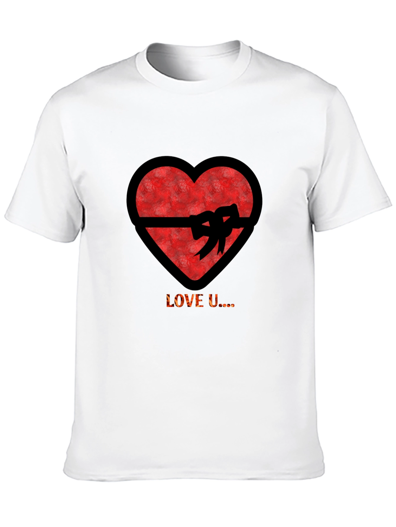 Love U Heart Bow T-Shirt - Valentines Day Gift
