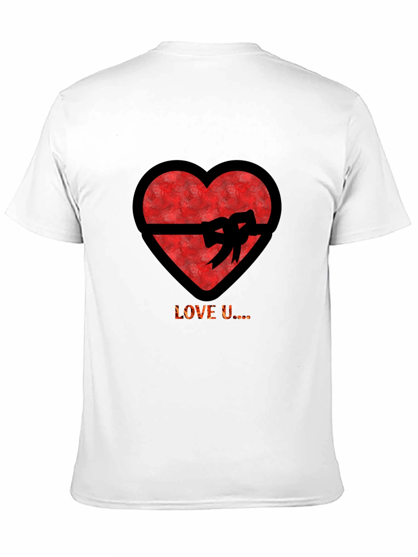 Love U Heart Bow T-Shirt - Valentines Day Gift