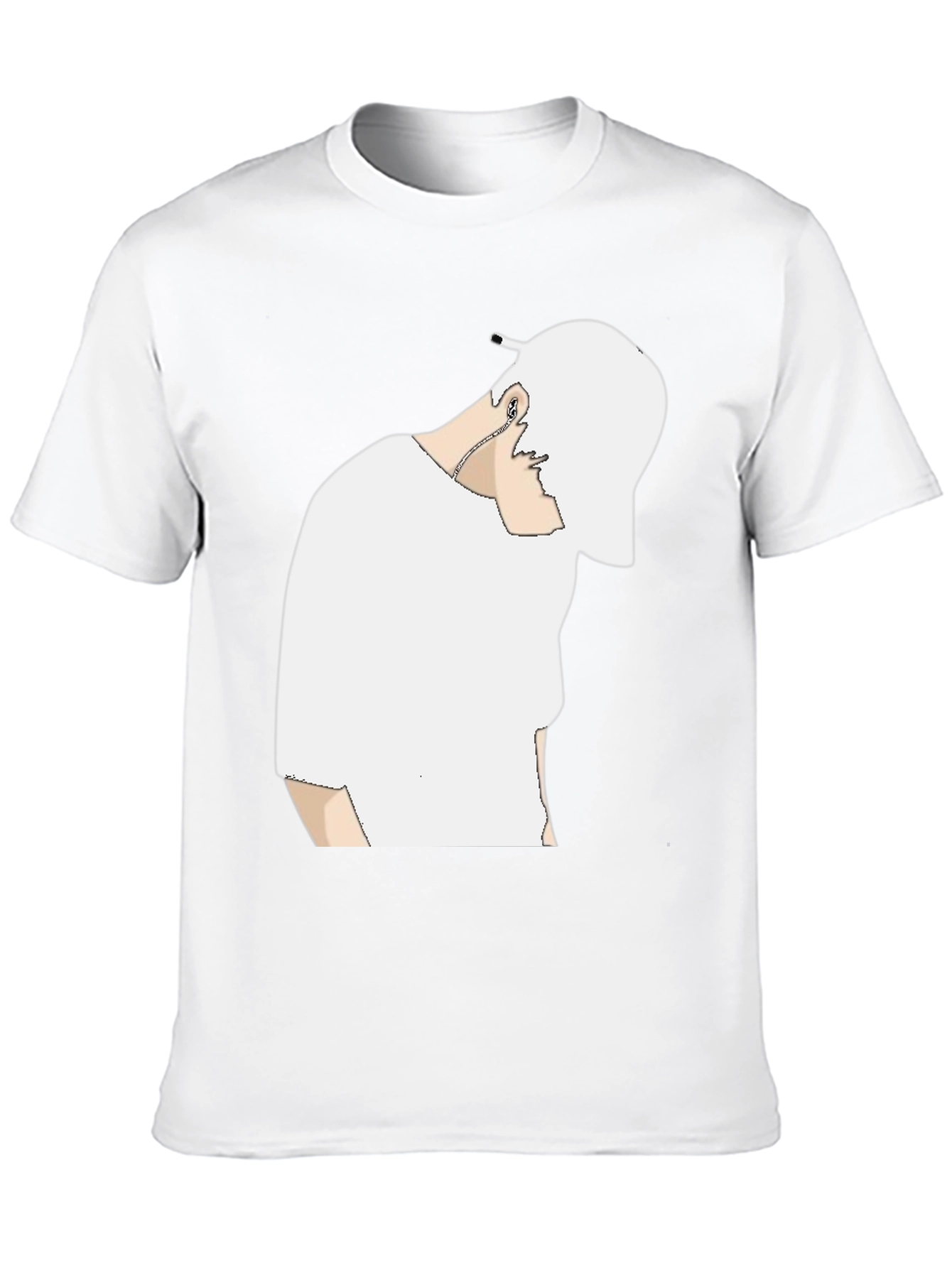 Black T-Shirt with White Graphic Design