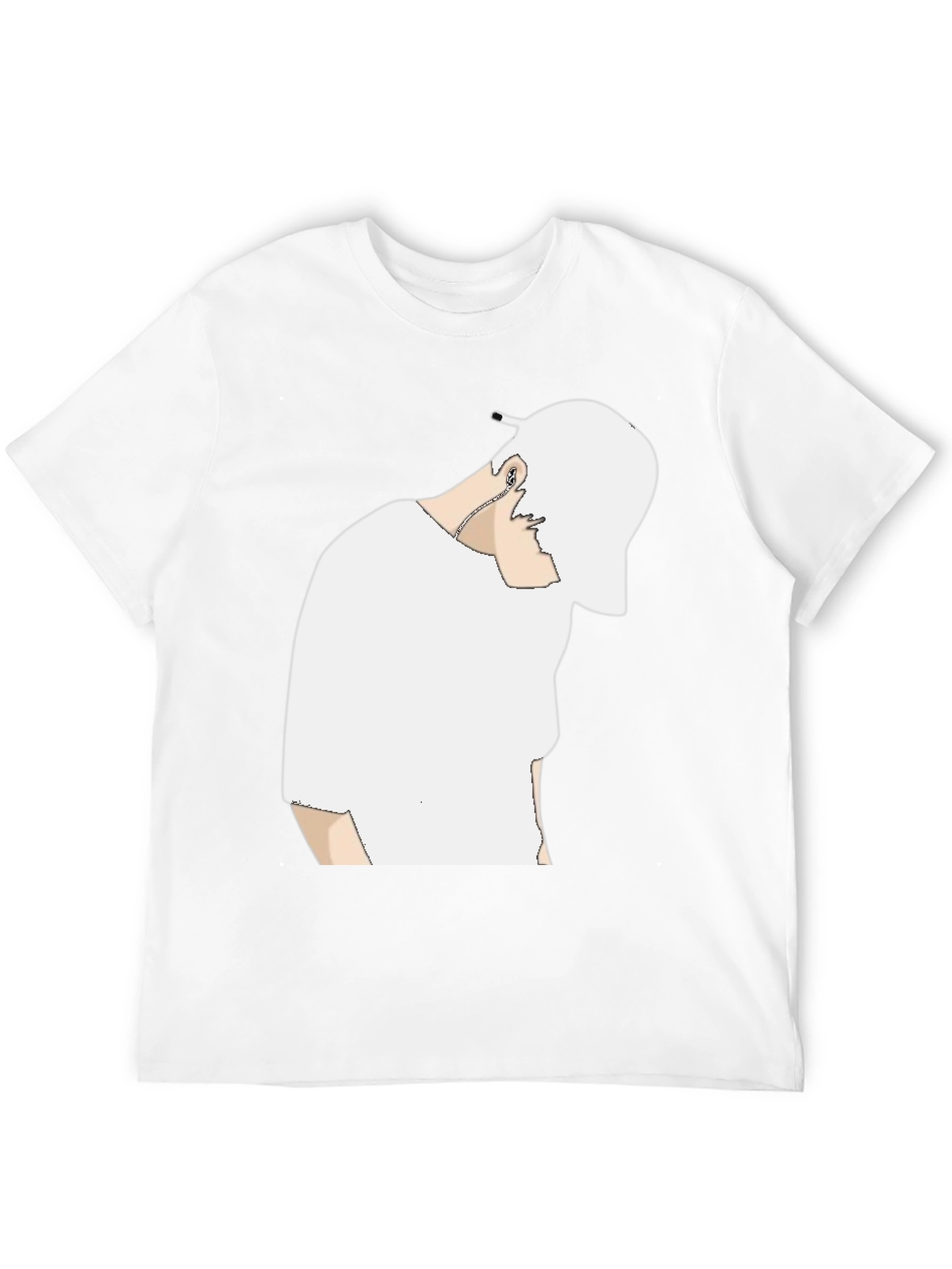 Black T-Shirt with White Graphic Design