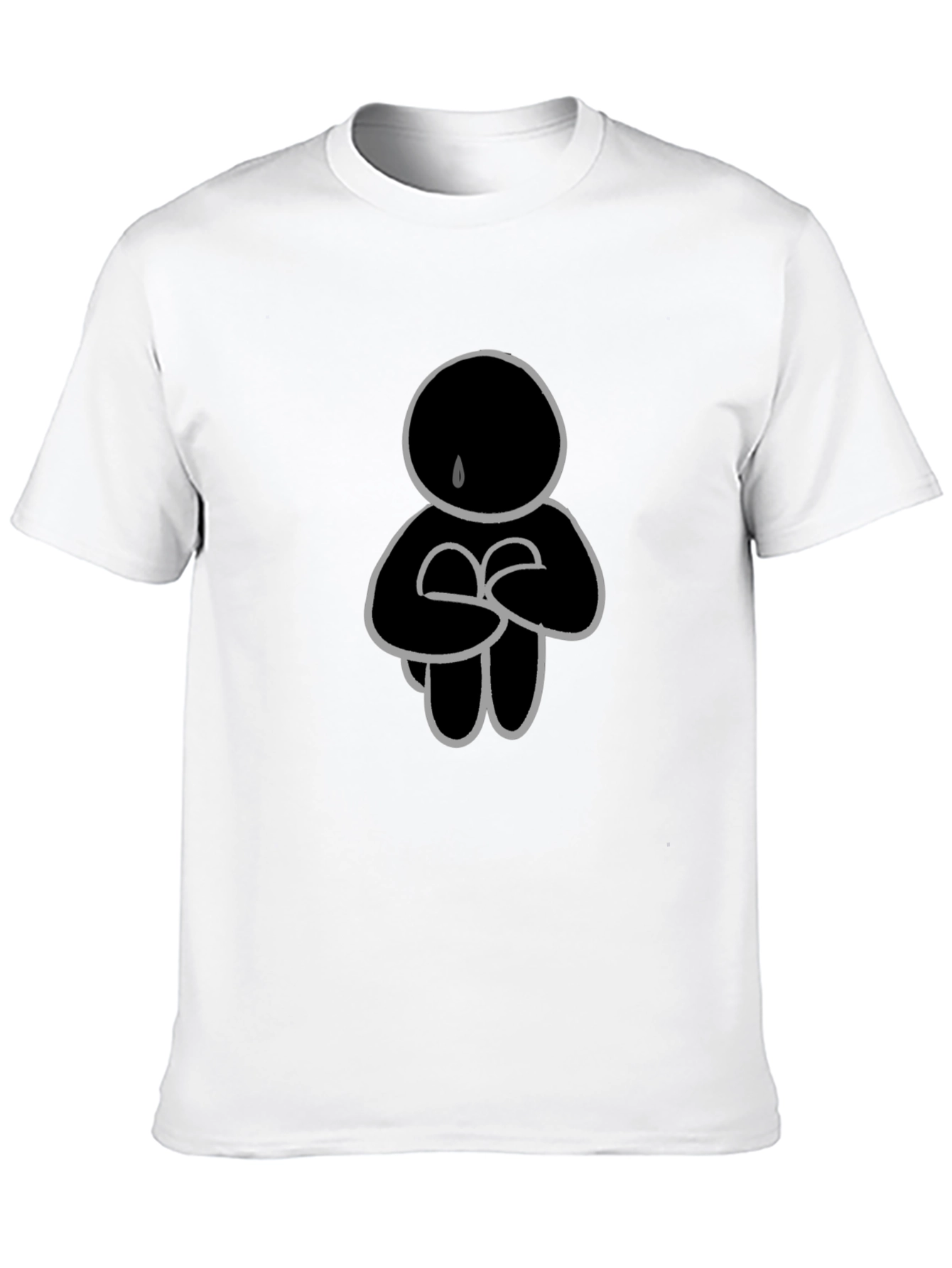 Crying Figure Graphic Print T-Shirt