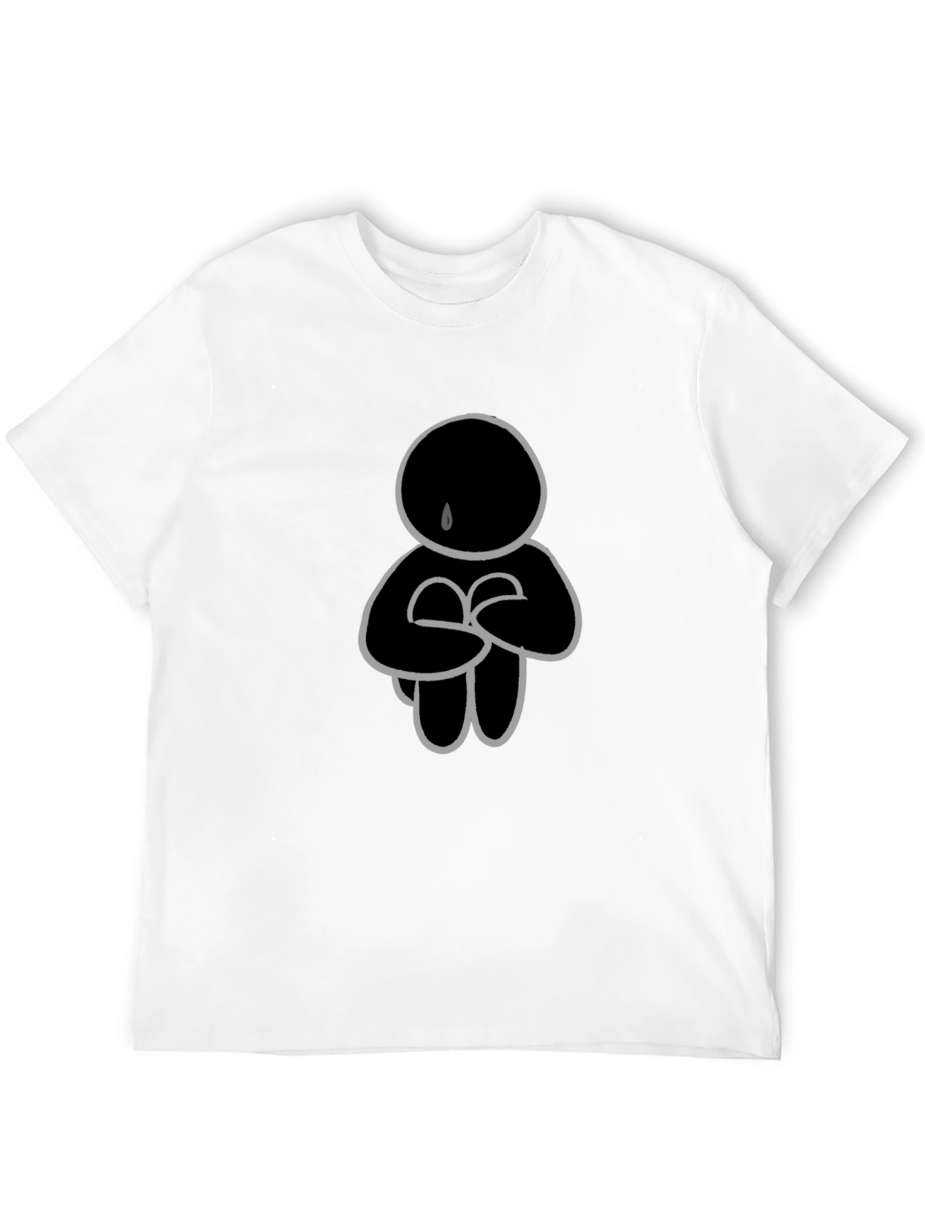 Crying Figure Graphic Print T-Shirt