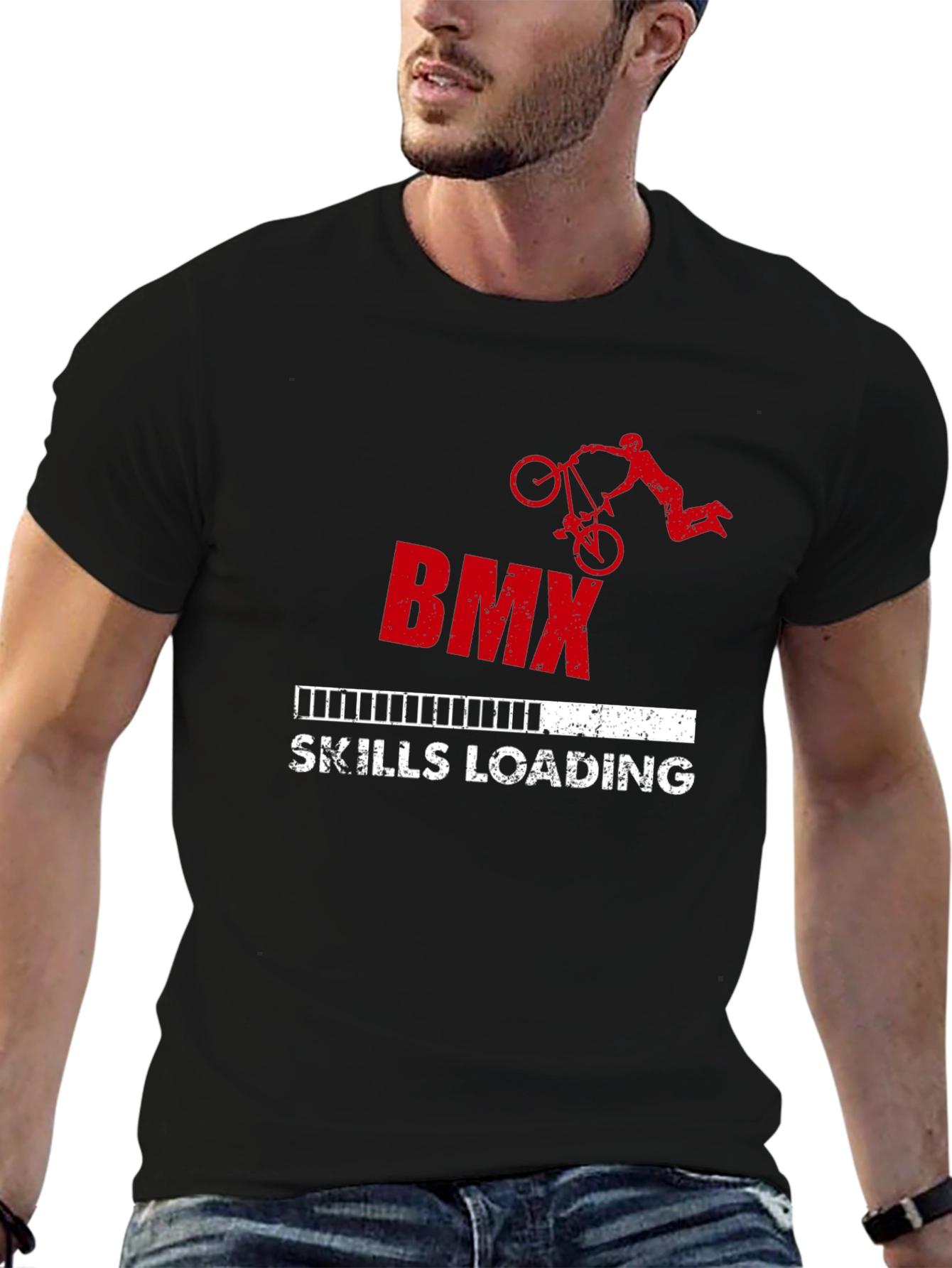 BMX Skills Loading Graphic T-Shirt - Black