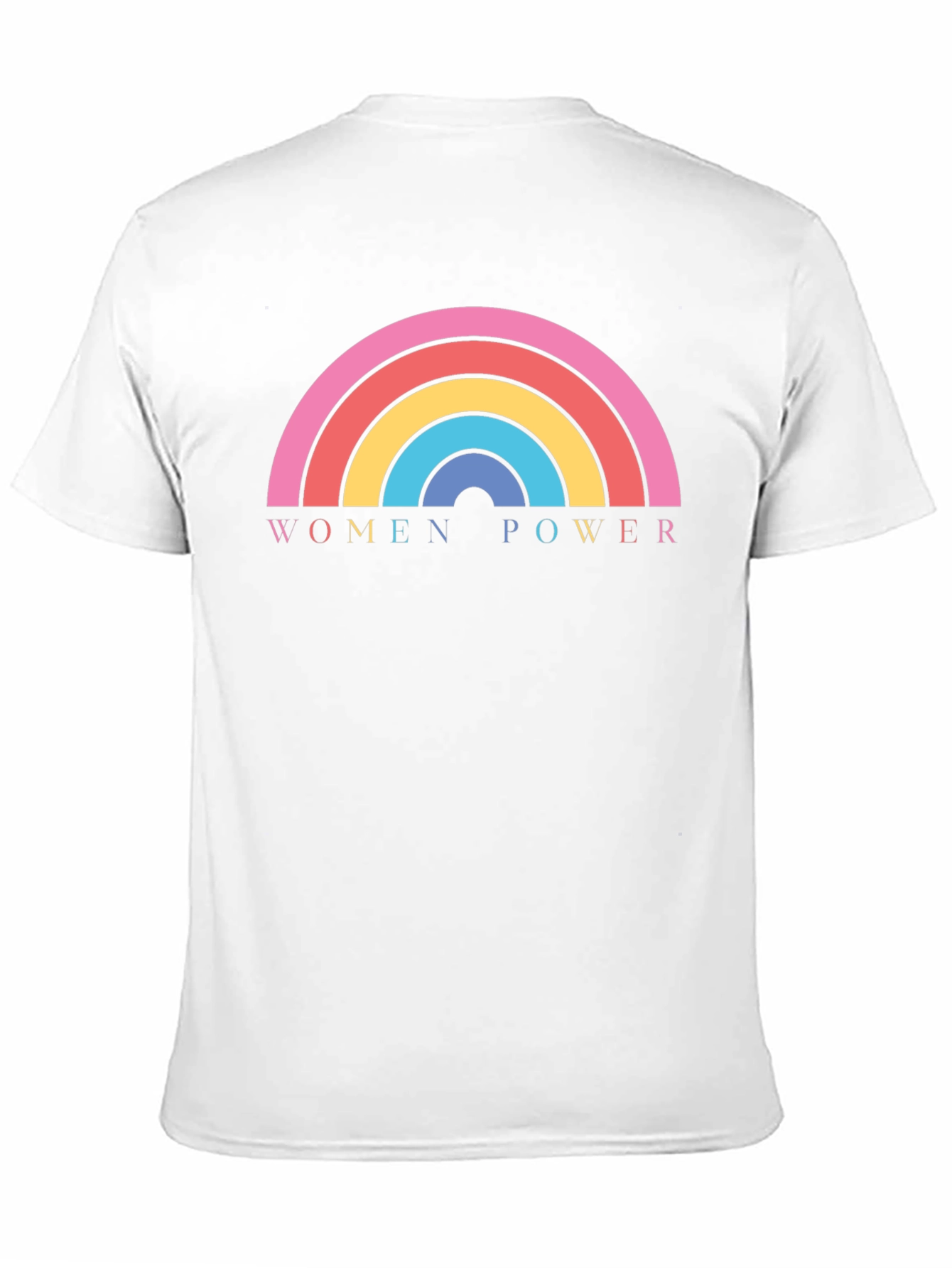 Women Power Rainbow Graphic Tee - Black