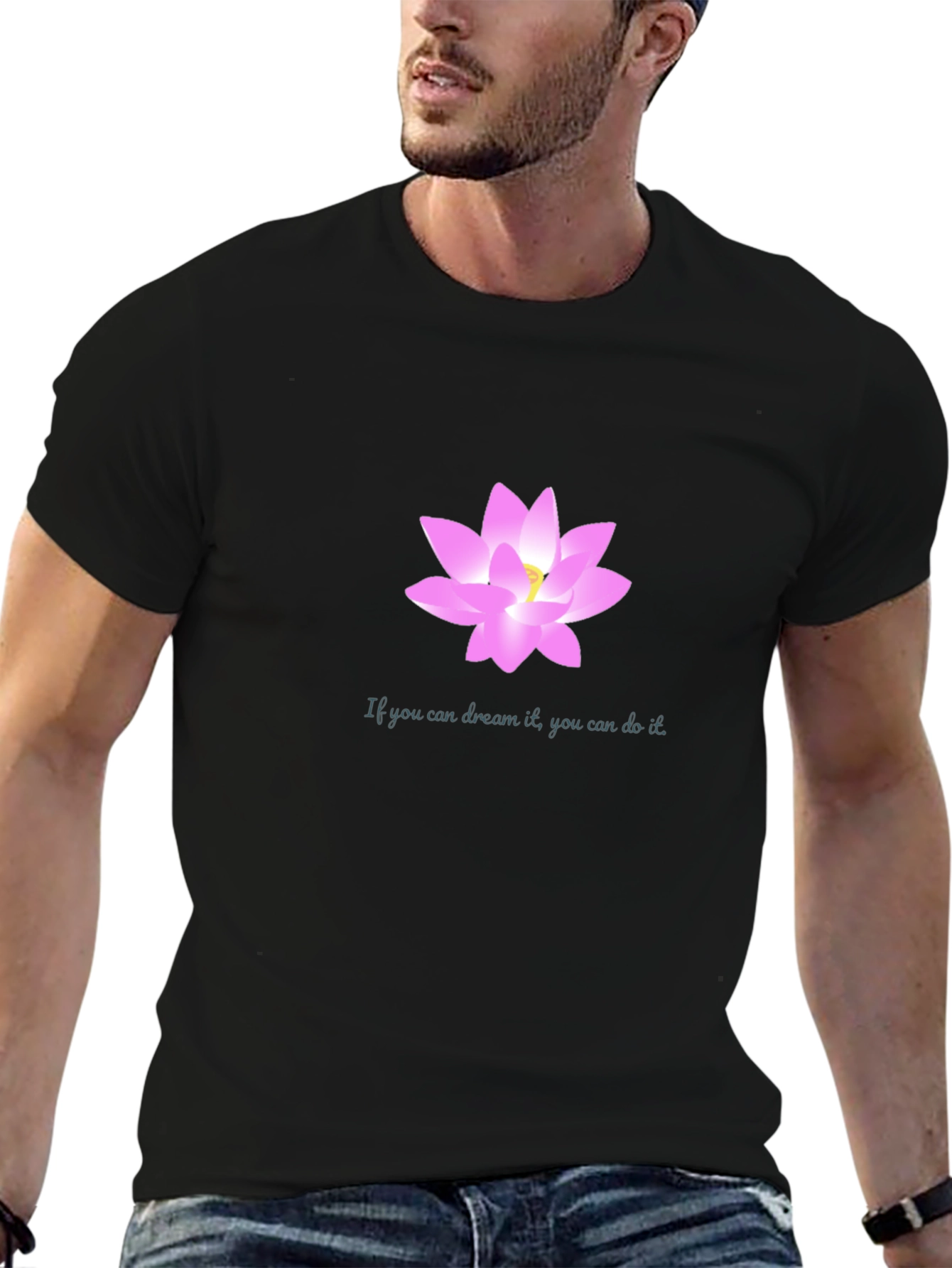 Dream Lotus Black T-Shirt