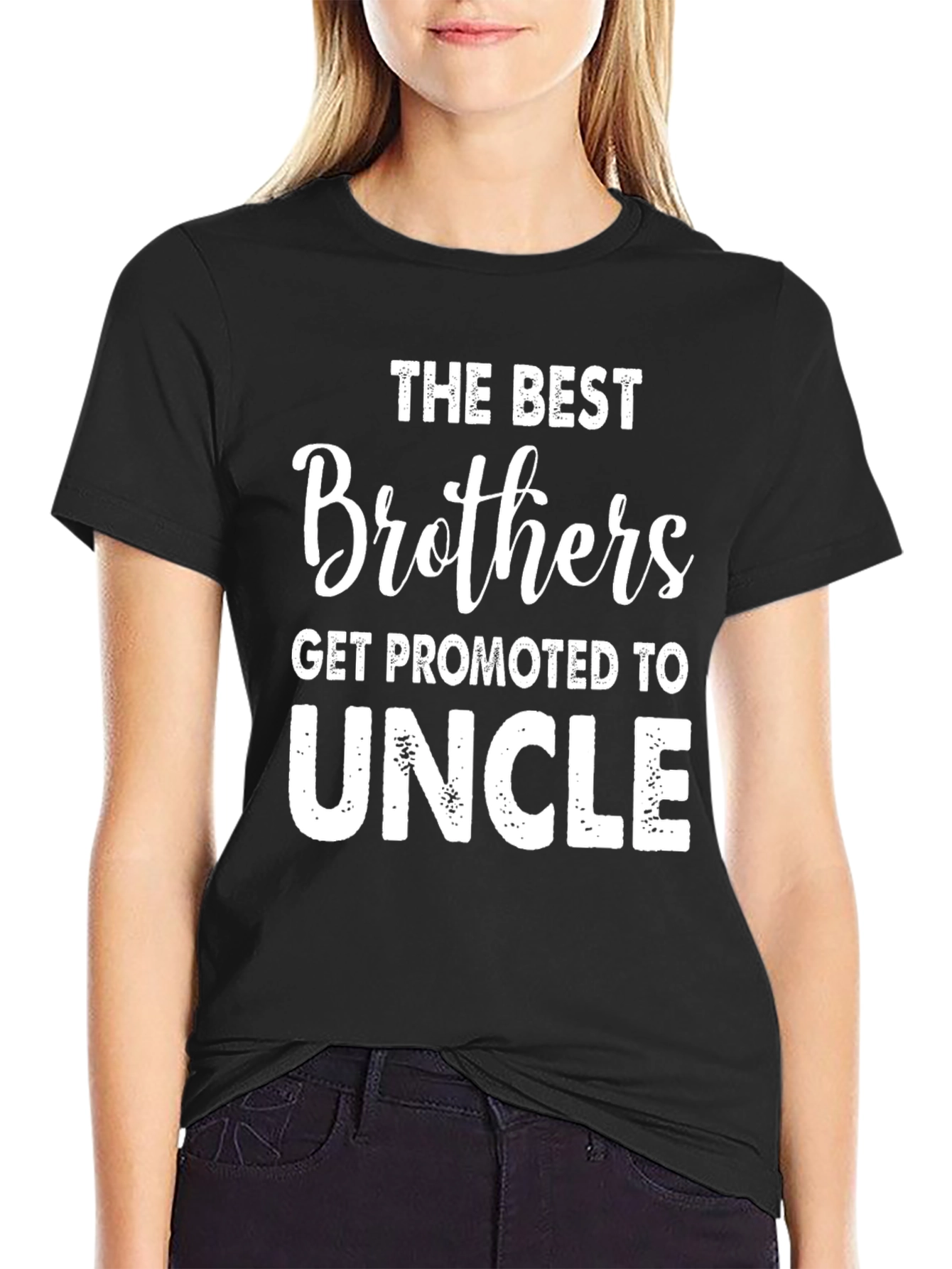 Best Brothers Get Promoted to Uncle Black T-Shirt