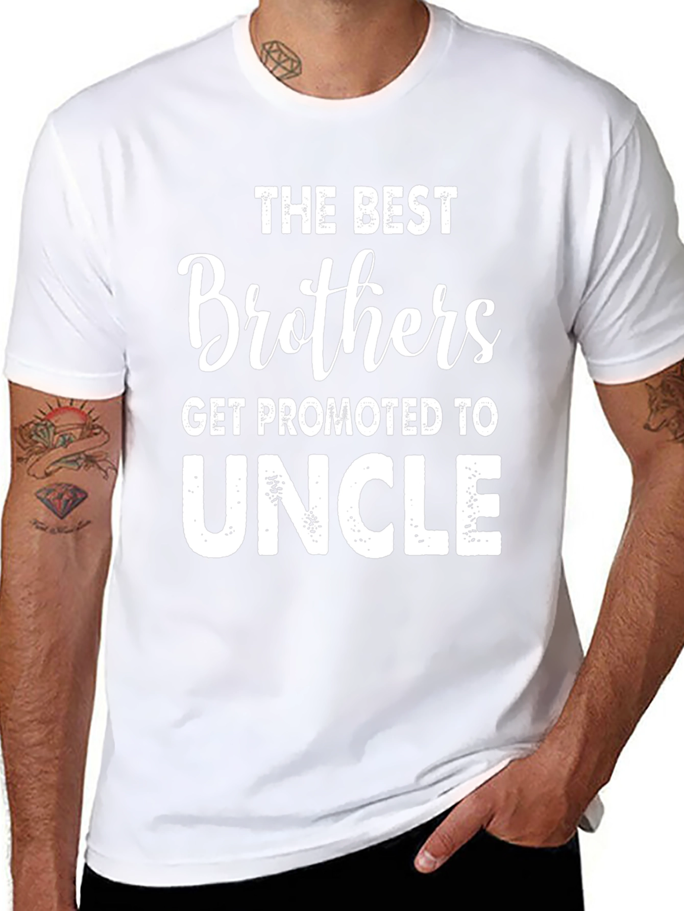 Best Brothers Get Promoted to Uncle Black T-Shirt