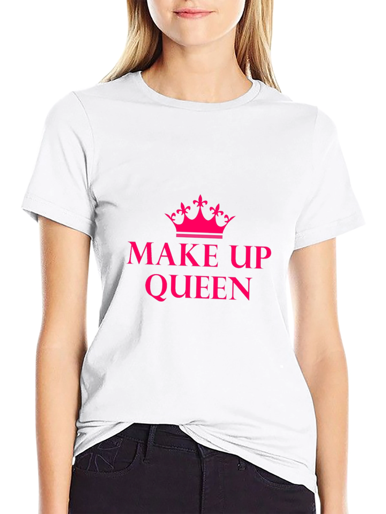 Make Up Queen T-Shirt - Pink Graphic Tee