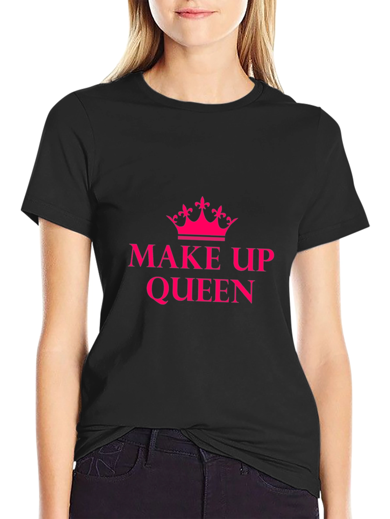Make Up Queen T-Shirt - Pink Graphic Tee