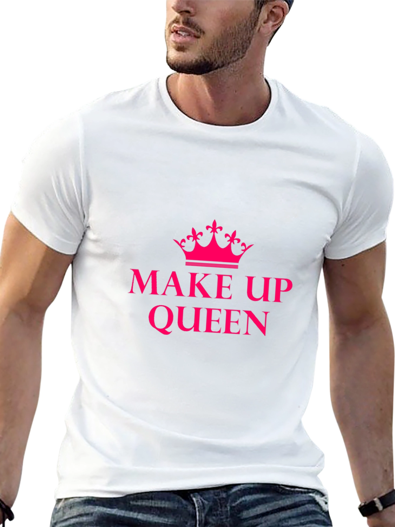 Make Up Queen T-Shirt - Pink Graphic Tee