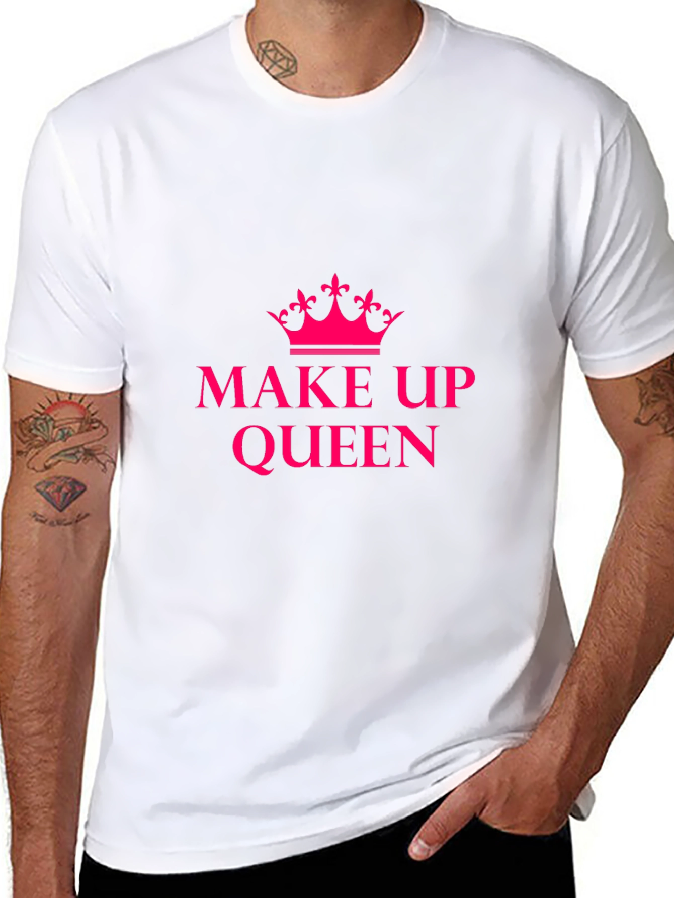 Make Up Queen T-Shirt - Pink Graphic Tee