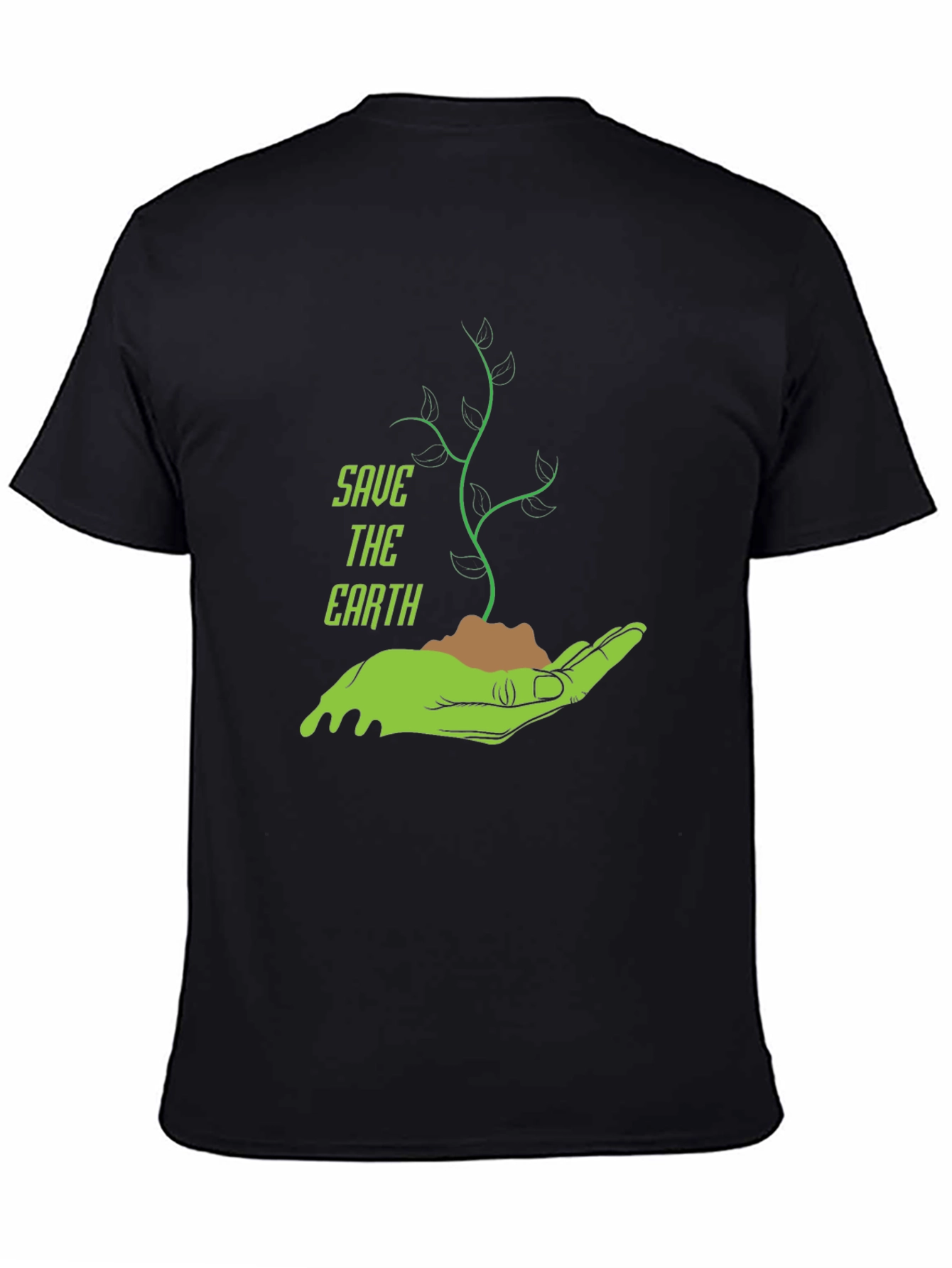 Save the Earth Graphic T-Shirt - Black