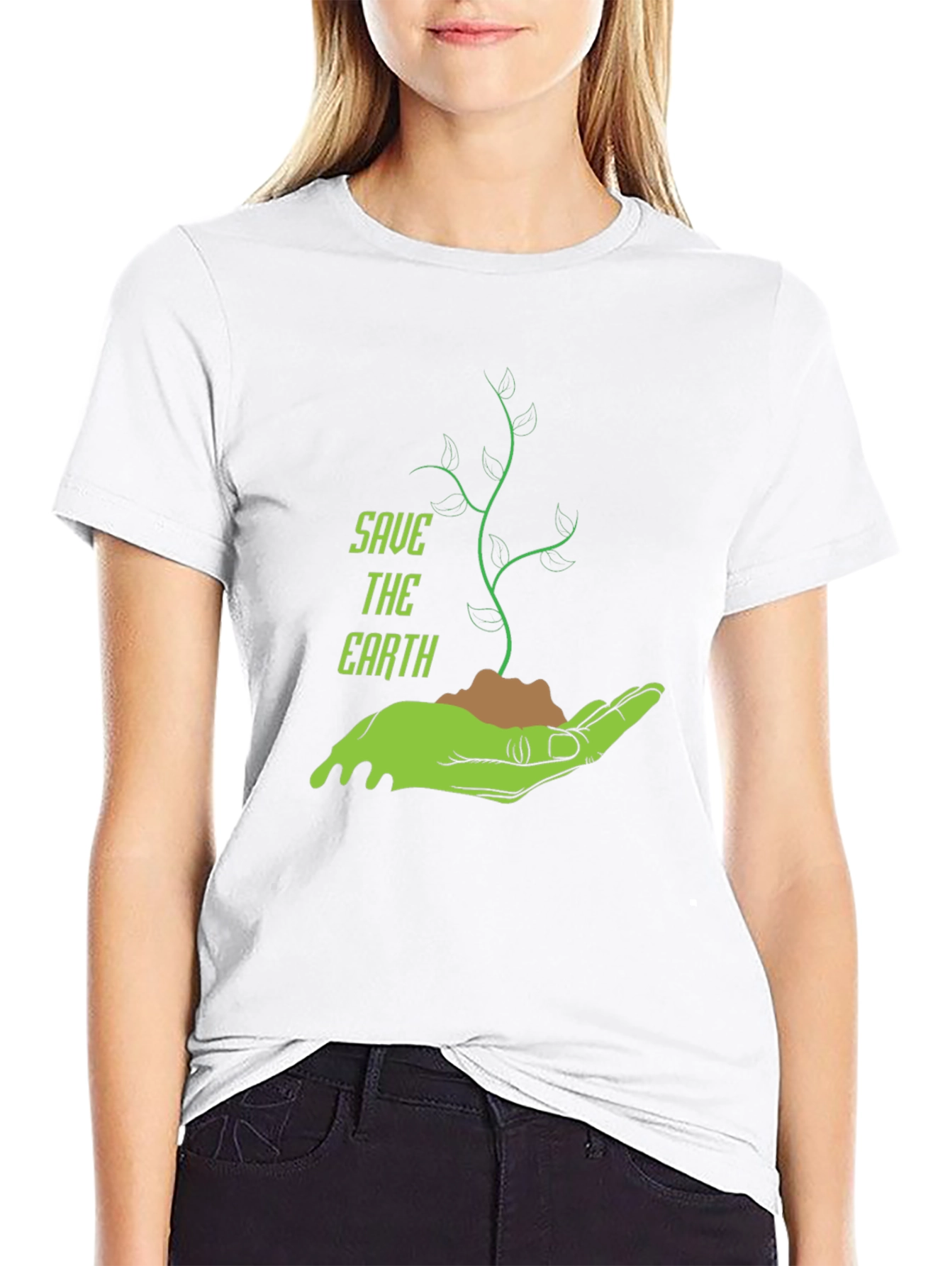 Save the Earth Graphic T-Shirt - Black