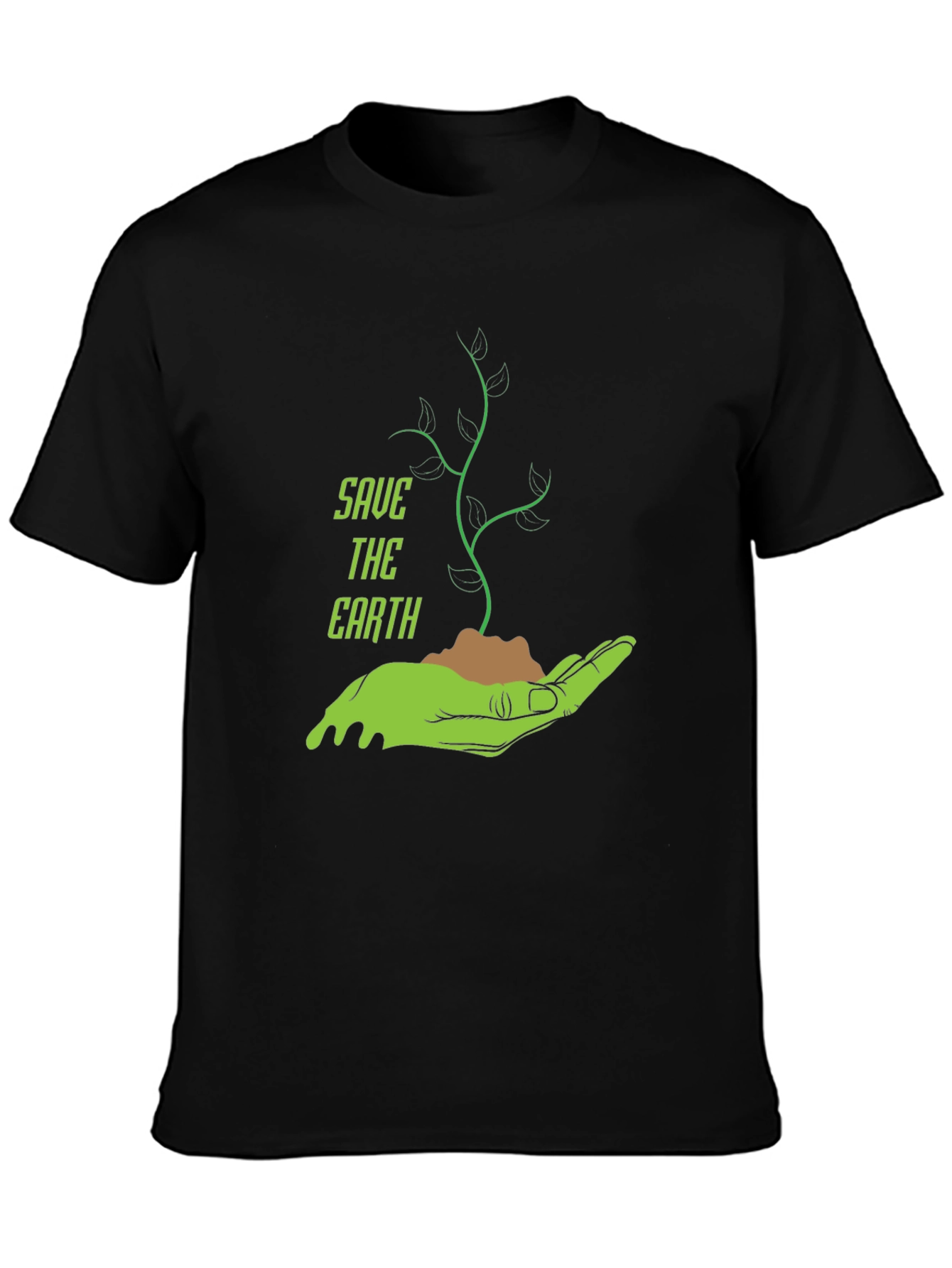 Save the Earth Graphic T-Shirt - Black