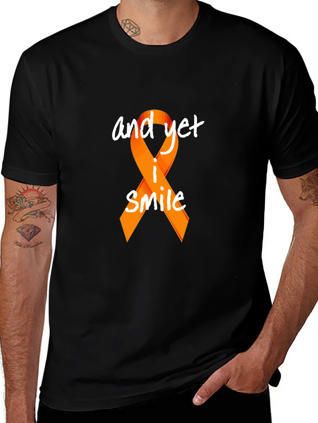 Awareness Ribbon T-Shirt - And Yet I Smile