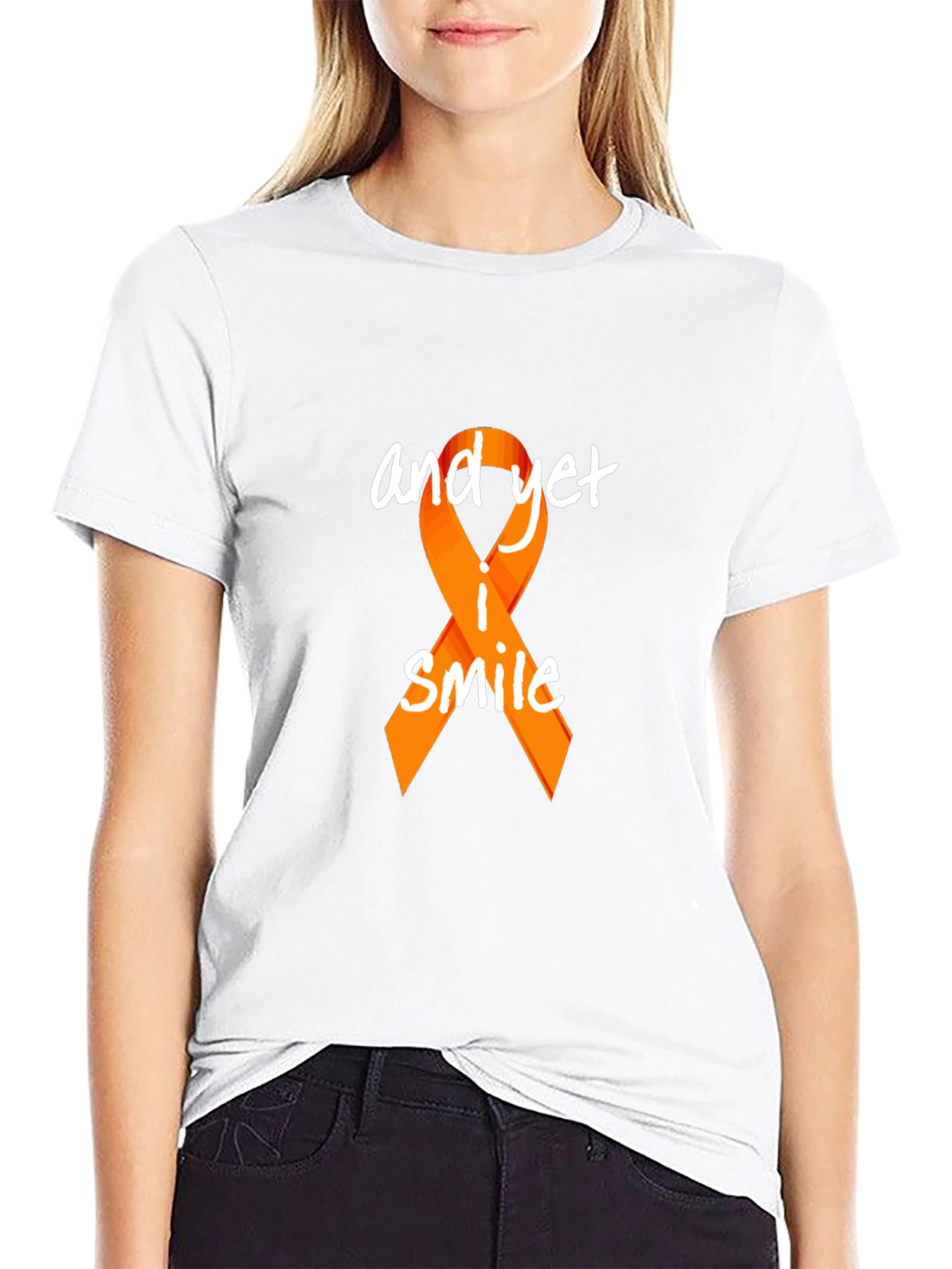 Awareness Ribbon T-Shirt - And Yet I Smile