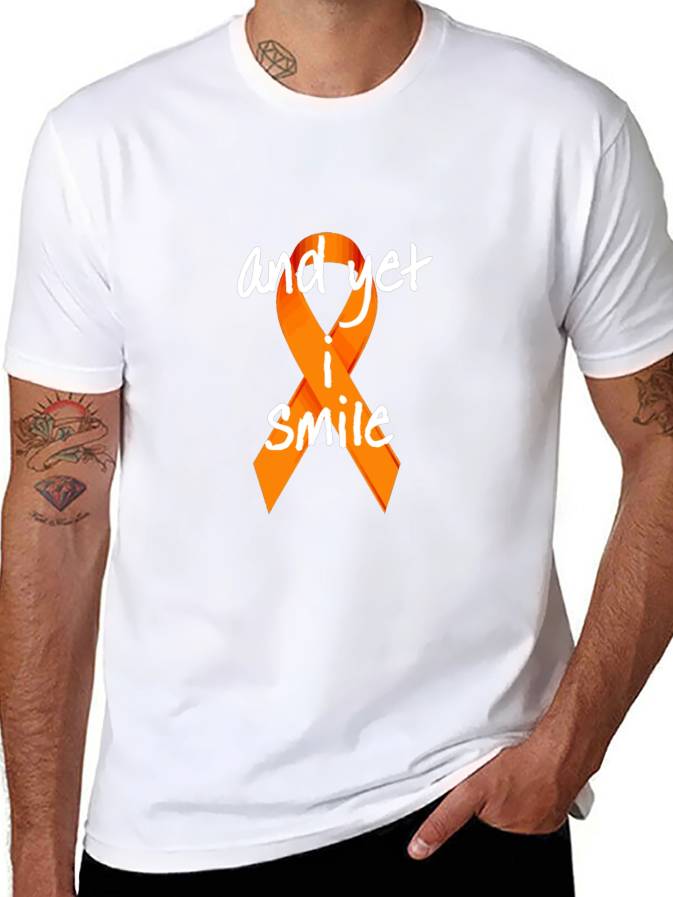 Awareness Ribbon T-Shirt - And Yet I Smile