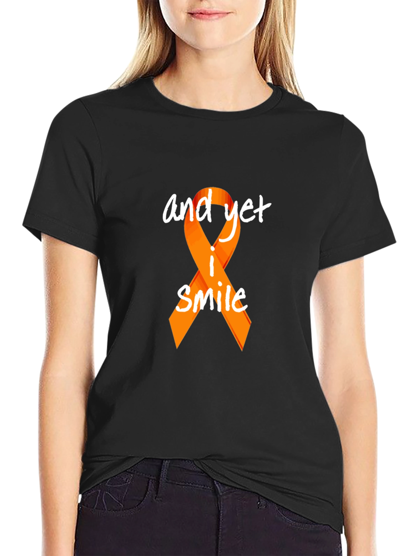 Awareness Ribbon T-Shirt - And Yet I Smile