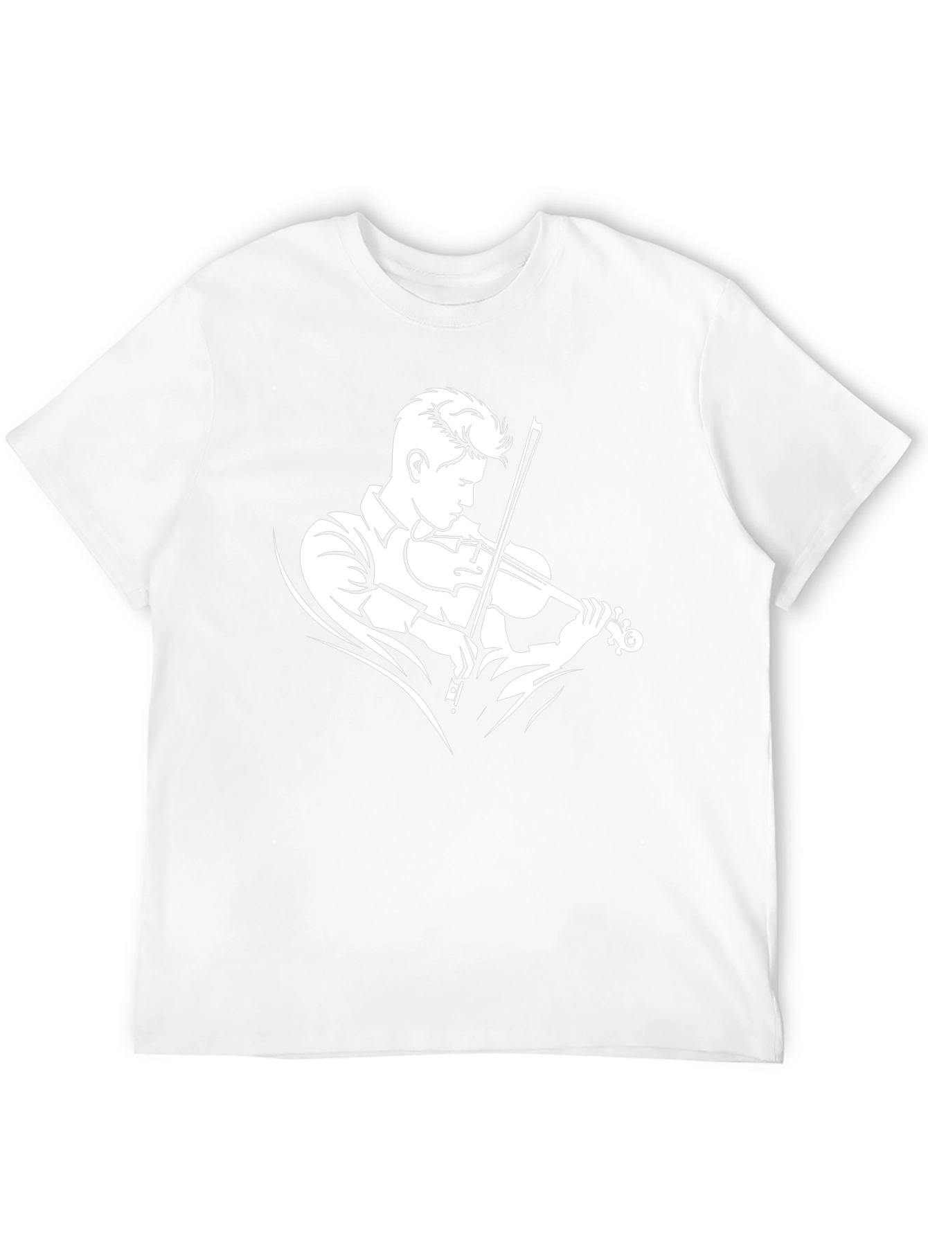 Violinist Graphic Tee - Black Cotton T-Shirt