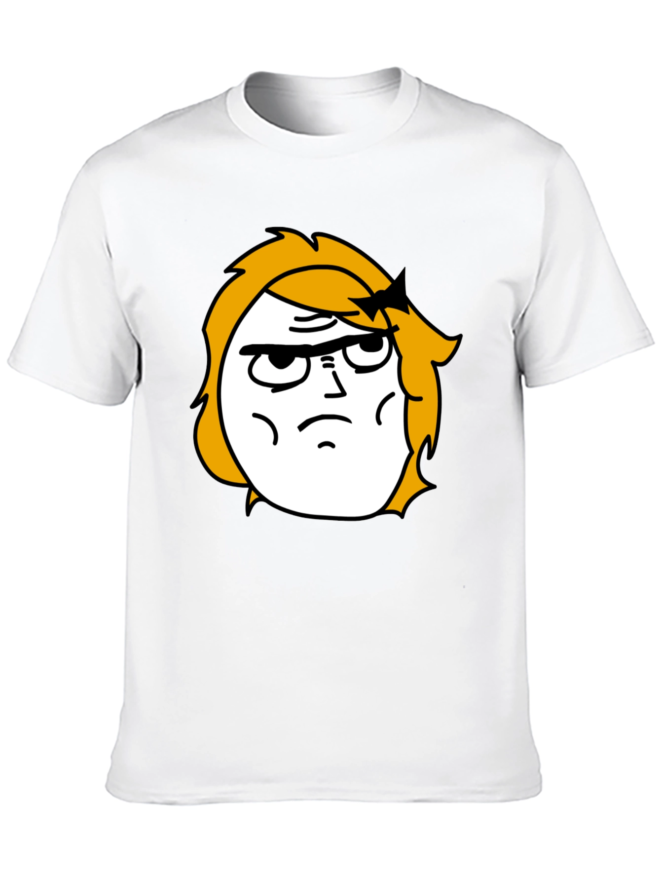 Meme Face Graphic Black T-Shirt