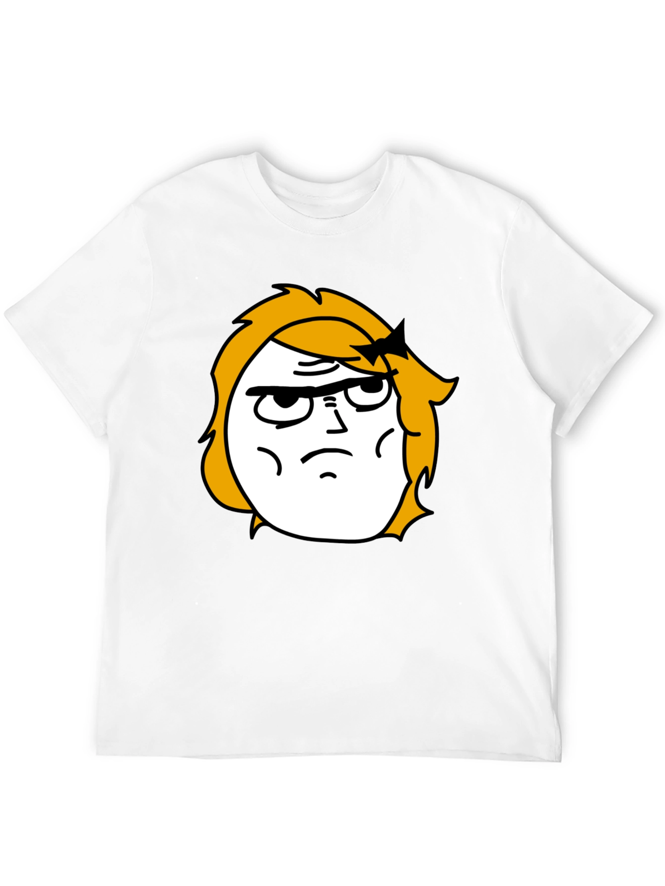Meme Face Graphic Black T-Shirt