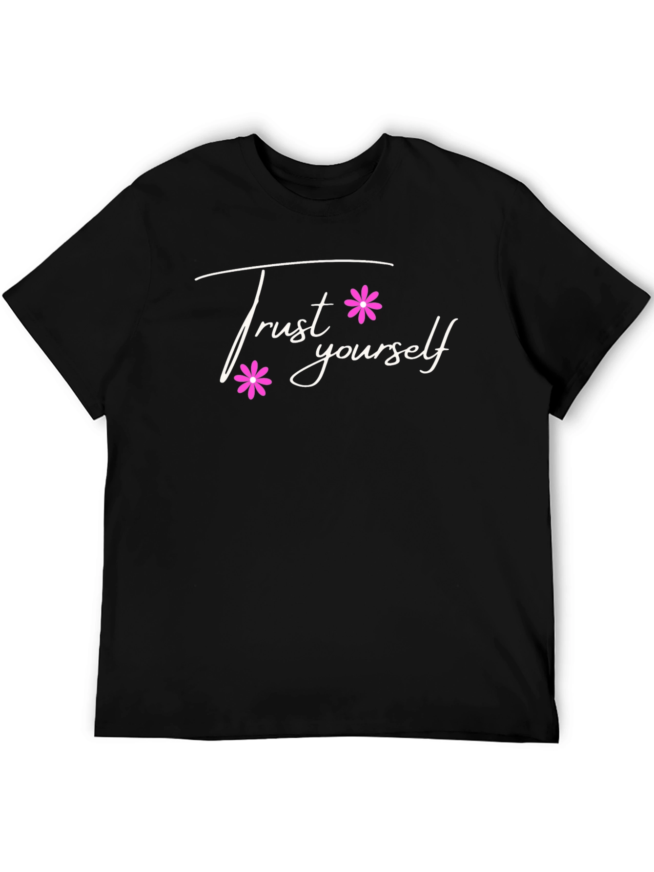 Trust Yourself Graphic Tee - Black Casual T-Shirt