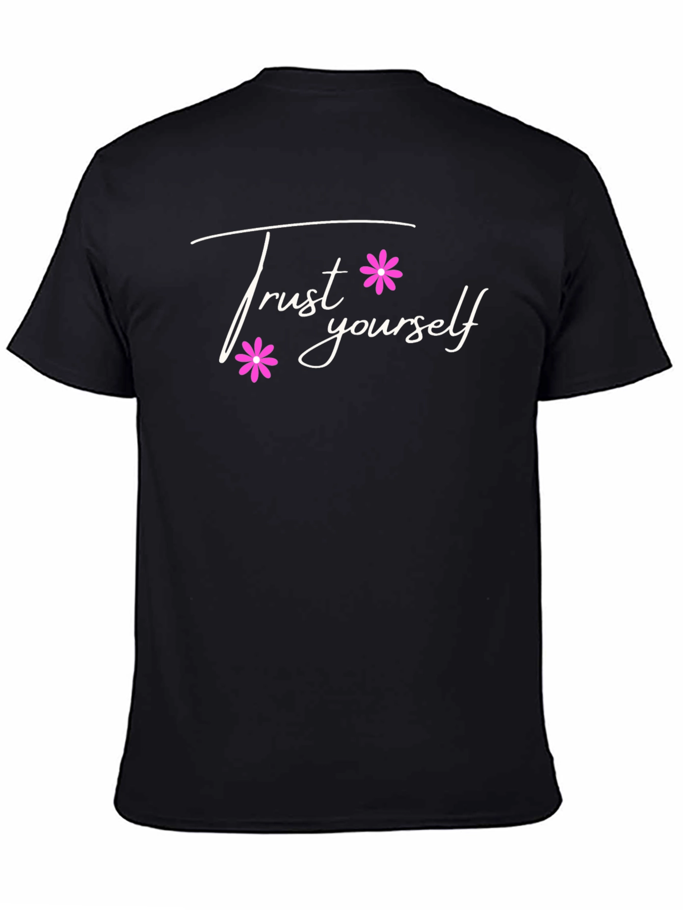 Trust Yourself Graphic Tee - Black Casual T-Shirt