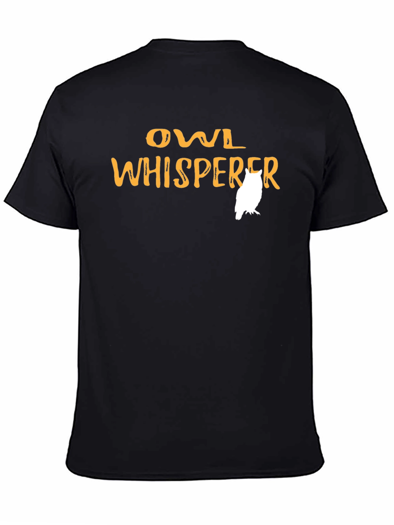 Owl Whisperer Graphic Tee - Black Cotton Shirt