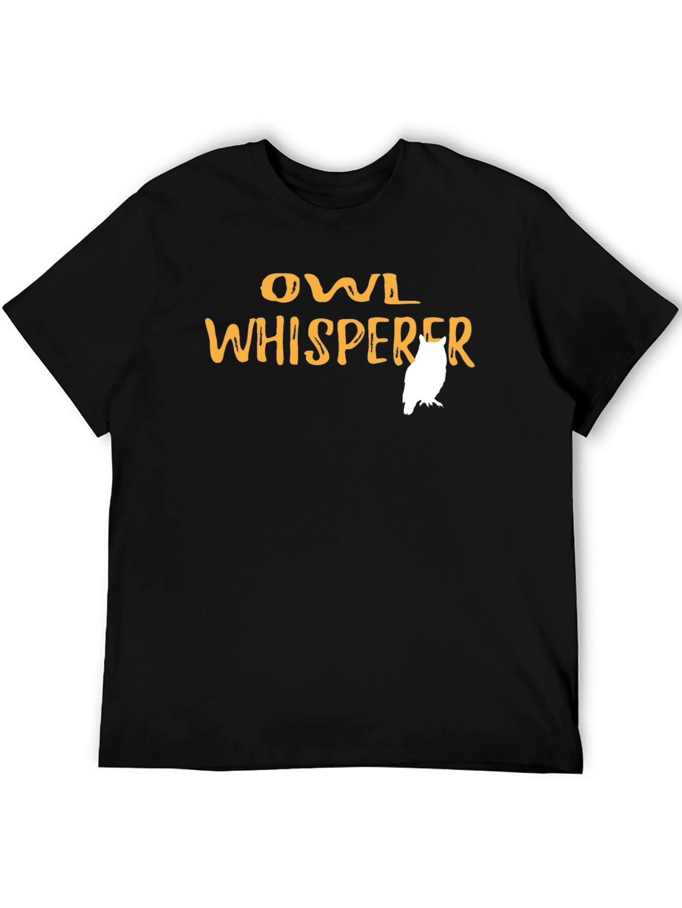 Owl Whisperer Graphic Tee - Black Cotton Shirt