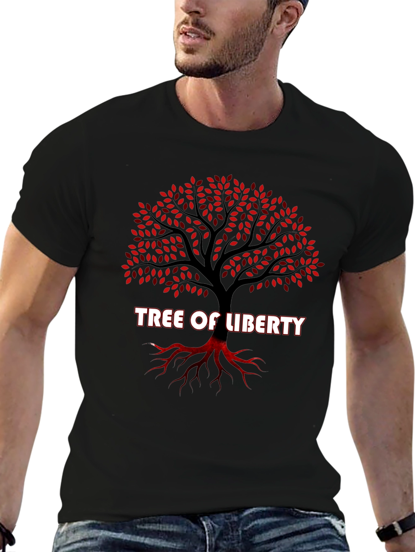Tree of Liberty Graphic T-Shirt - Black