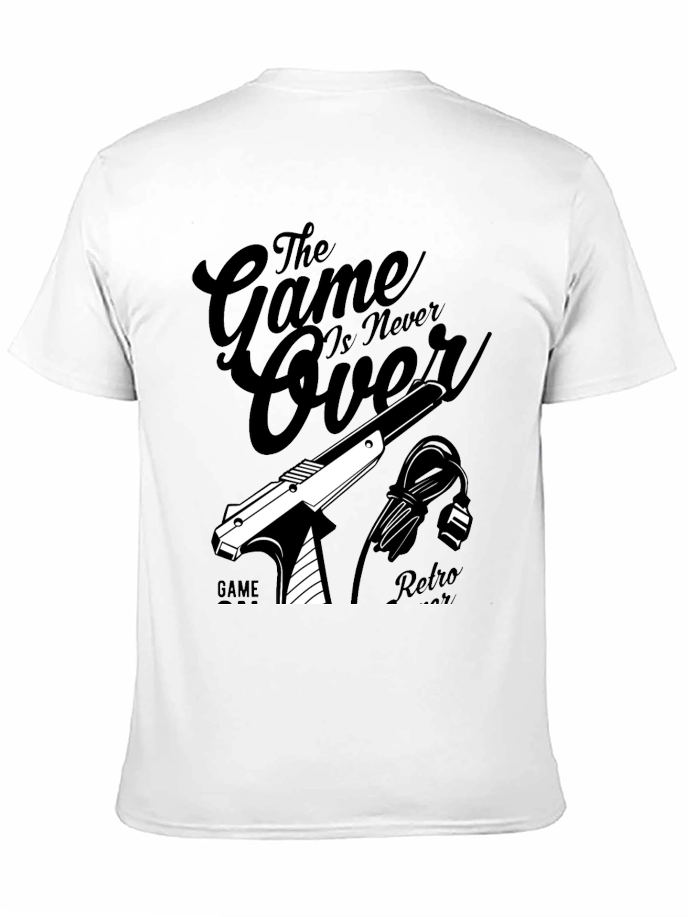 Retro Game Over Black Graphic Tee