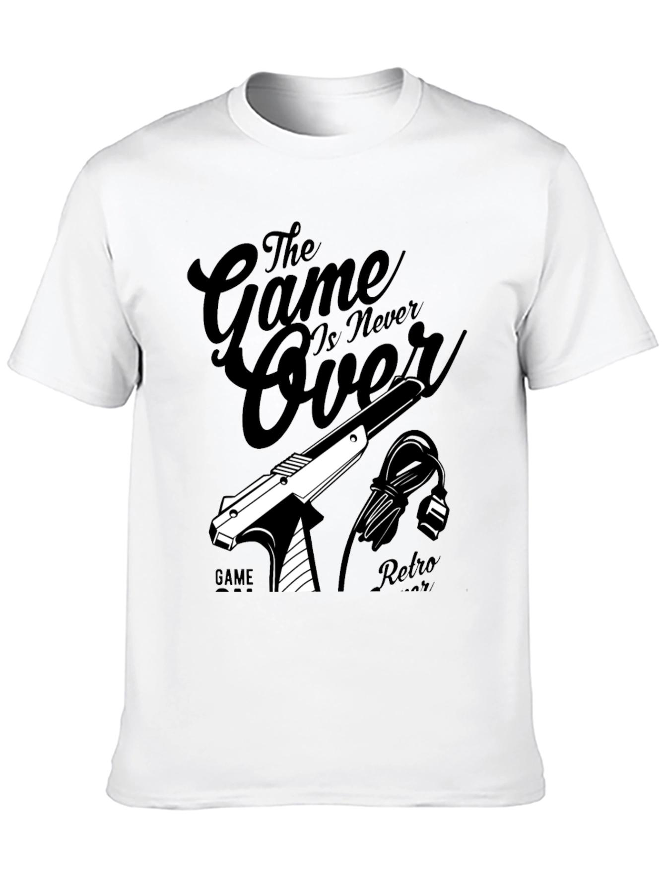 Retro Game Over Black Graphic Tee