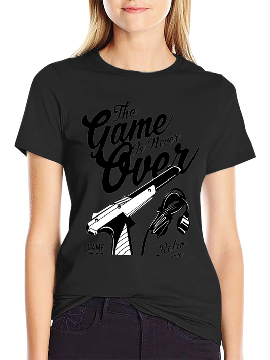 Retro Game Over Black Graphic Tee