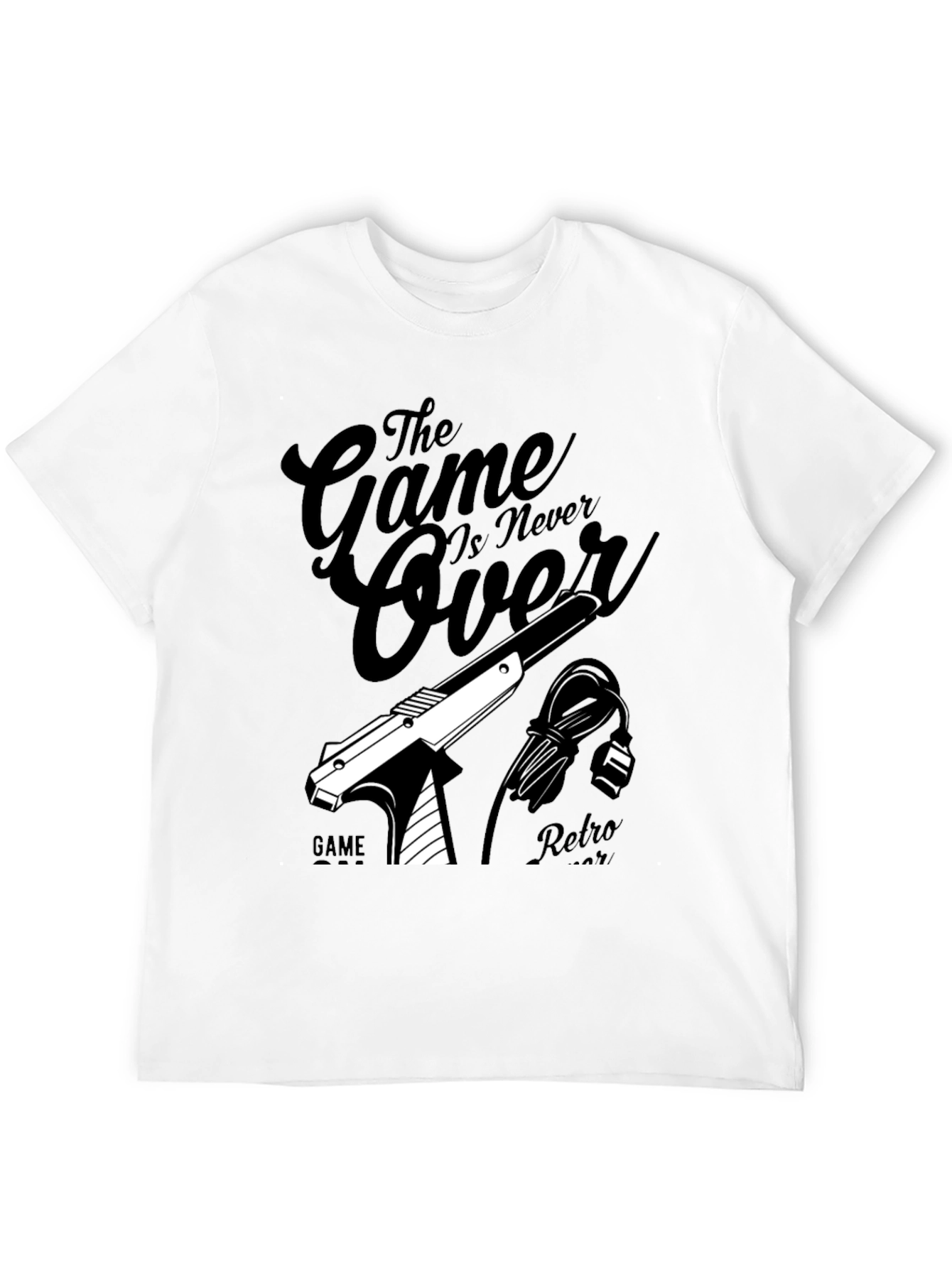 Retro Game Over Black Graphic Tee