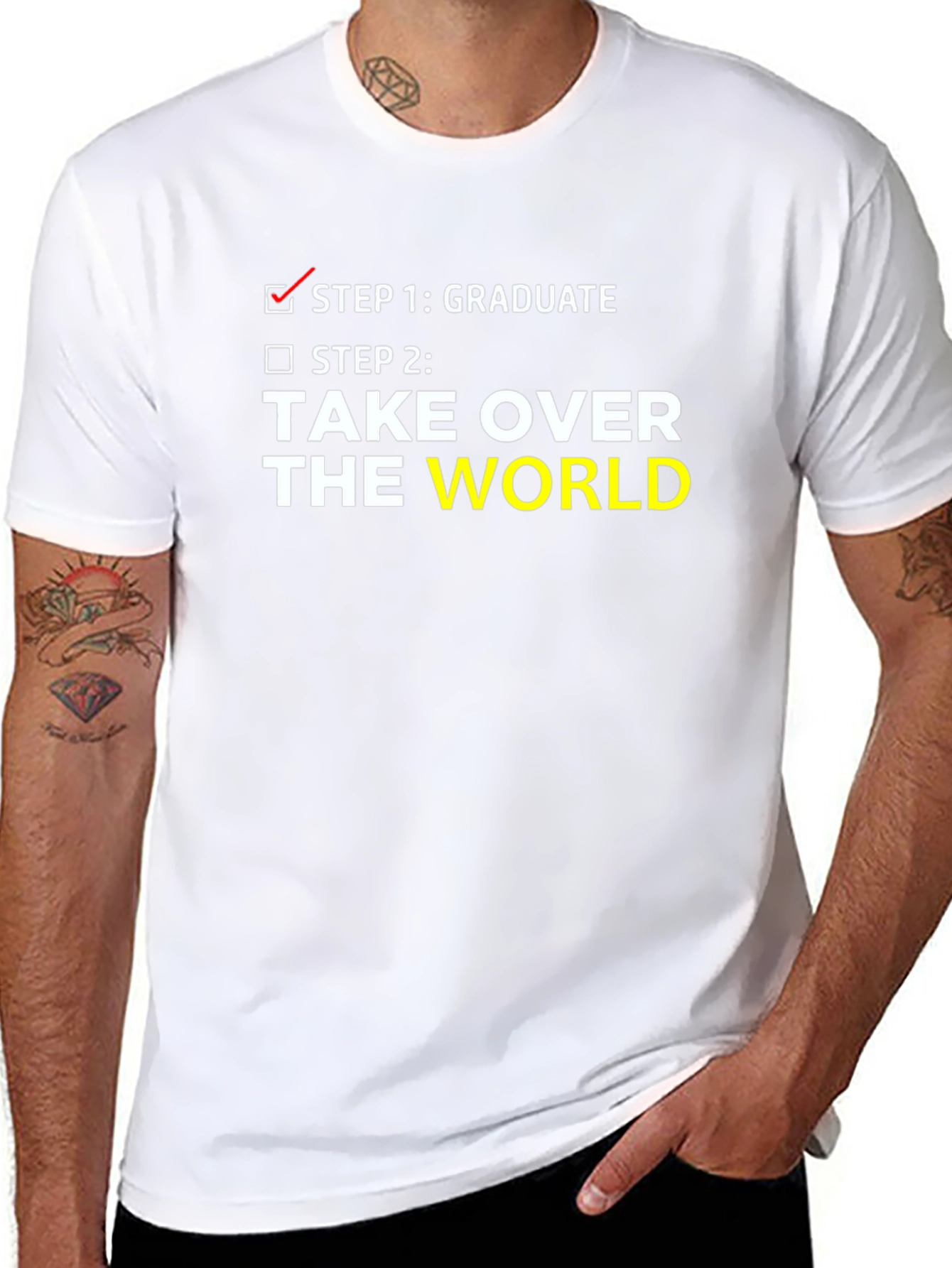 Graduate Take Over World T-Shirt Funny Graduation Gift