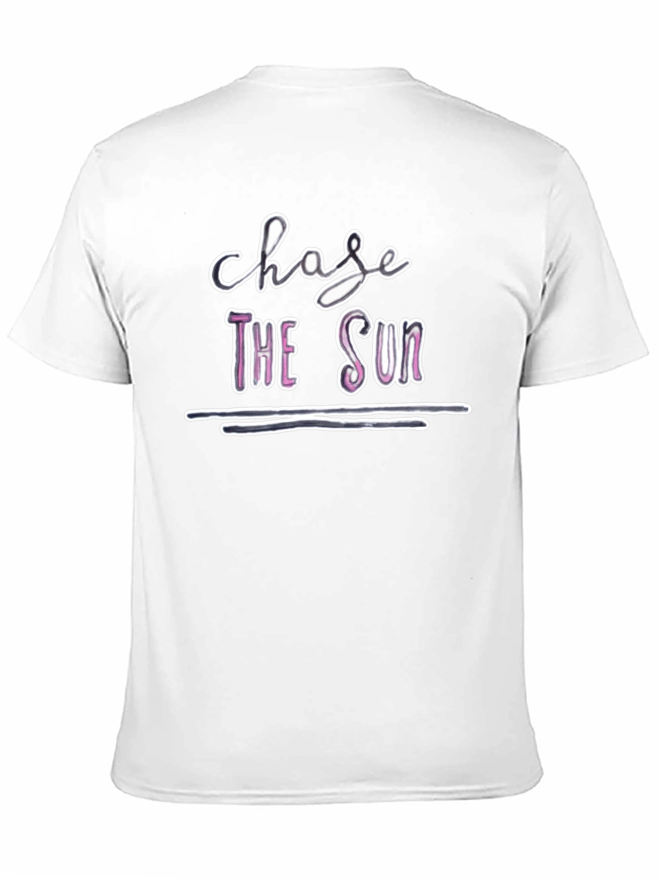 Chase The Sun Graphic Tee - Trendy Black T-Shirt