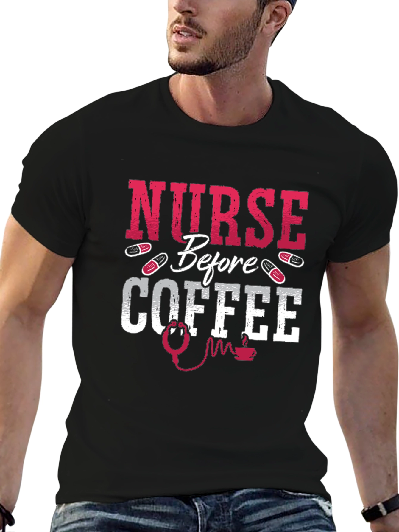 Nurse Before Coffee Graphic Tee