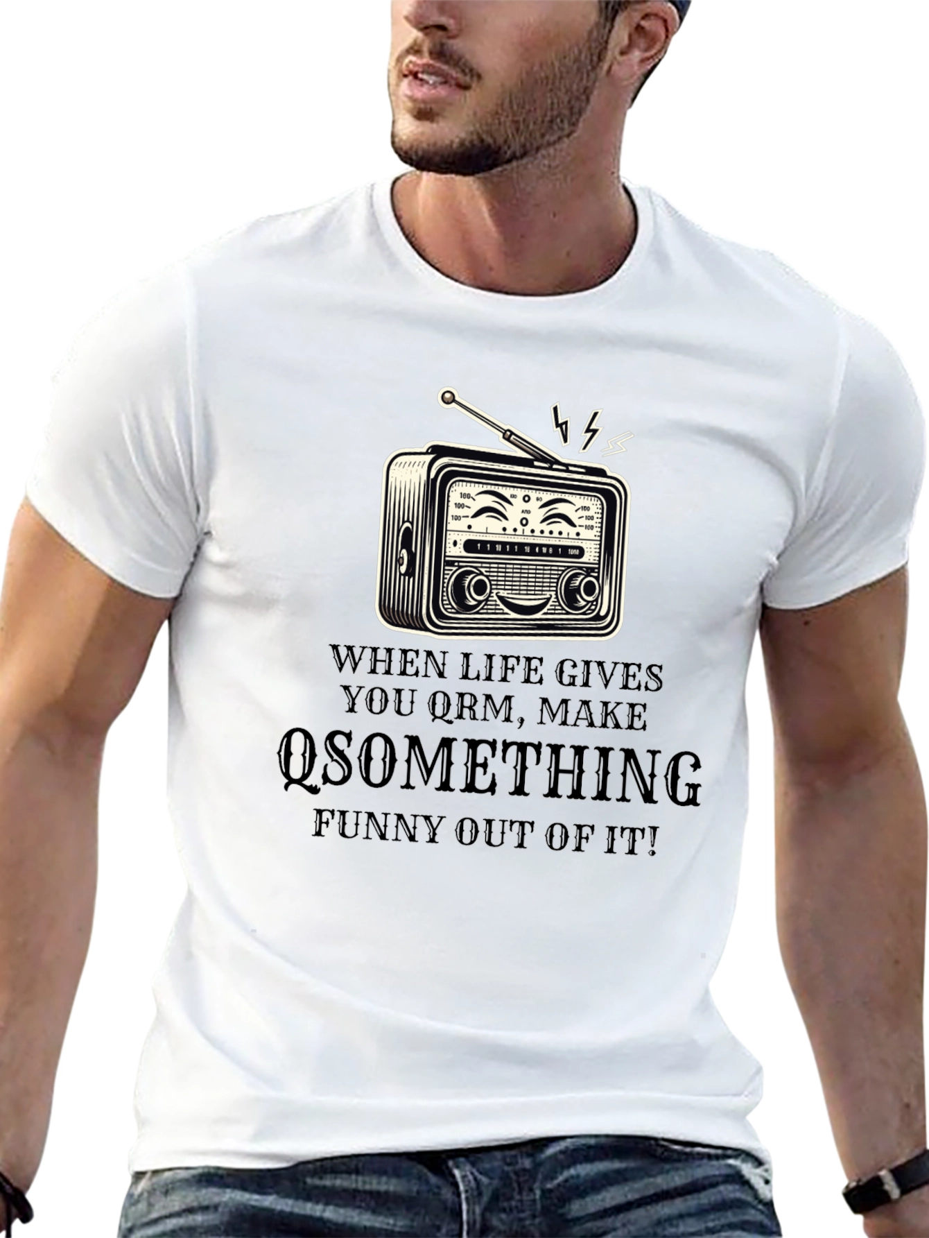 Funny Radio T-Shirt - When Life Gives You QRM