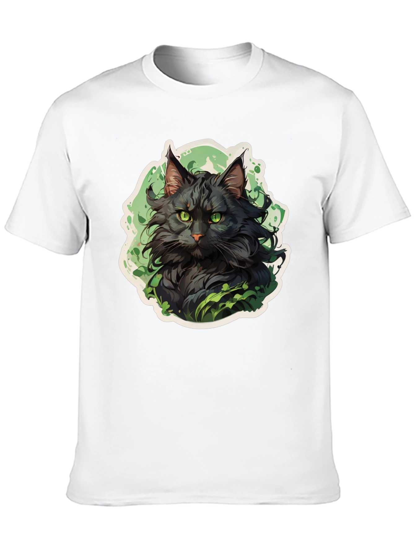 Black Cat Graphic Tee - Stylish Animal Lovers Shirt