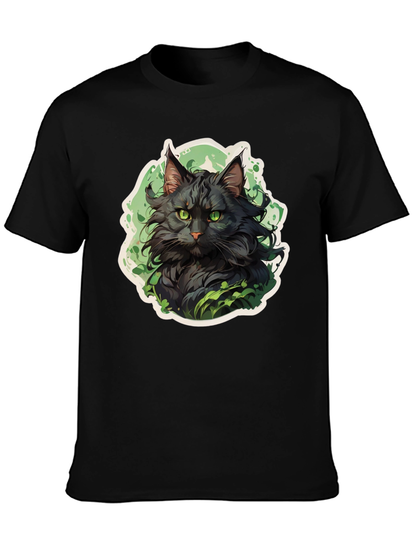Black Cat Graphic Tee - Stylish Animal Lovers Shirt