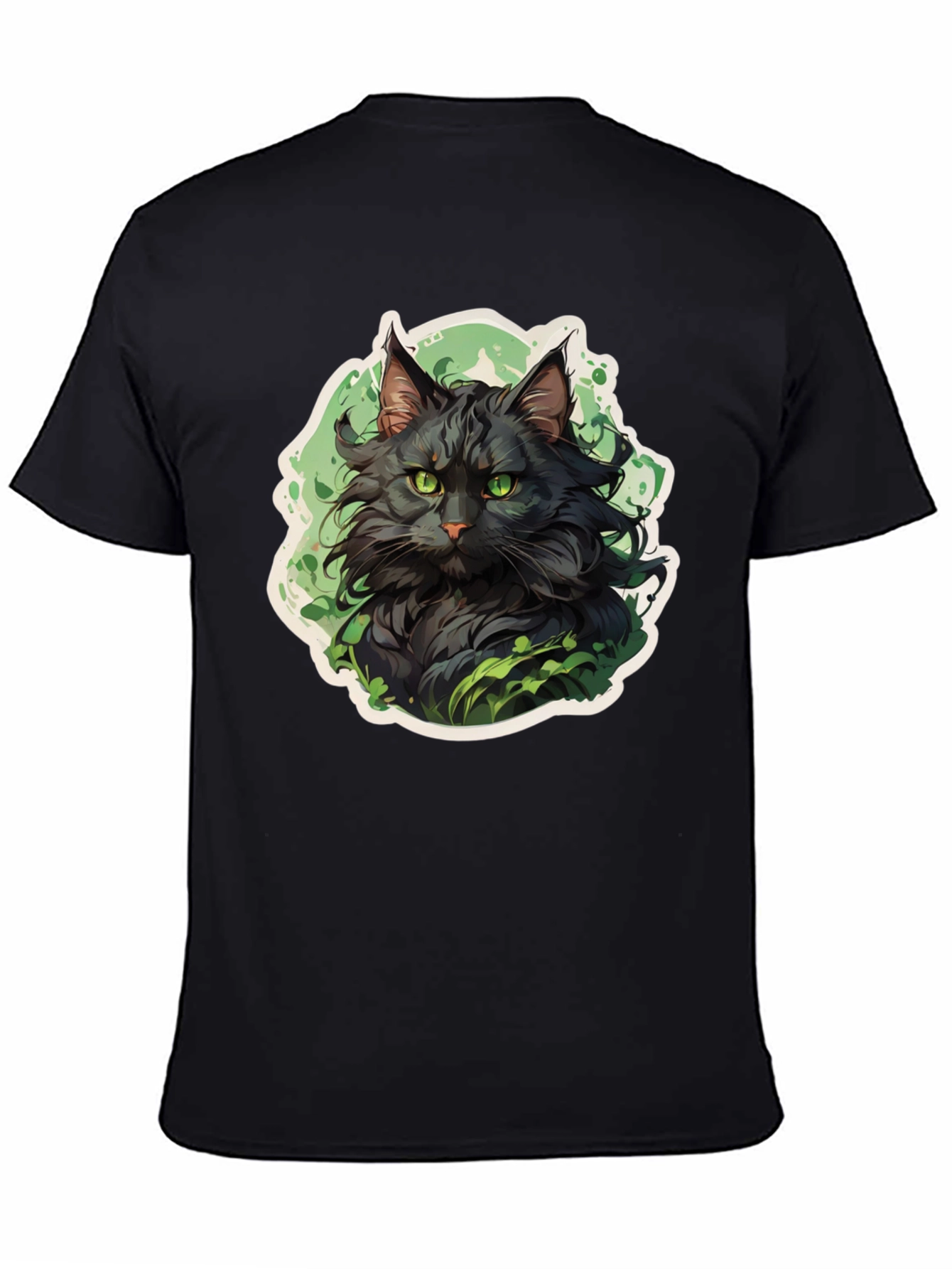 Black Cat Graphic Tee - Stylish Animal Lovers Shirt