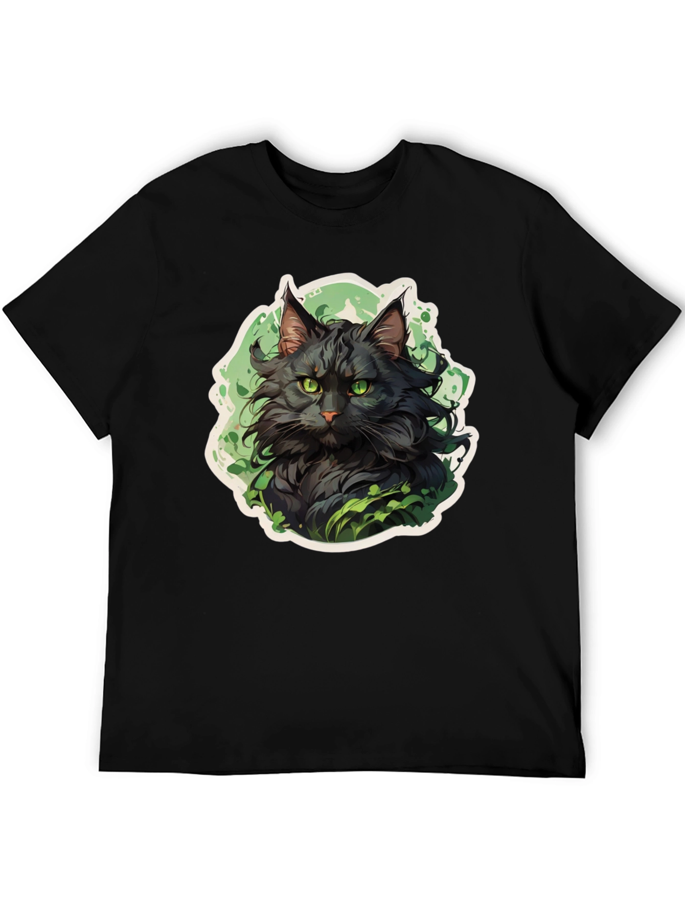 Black Cat Graphic Tee - Stylish Animal Lovers Shirt